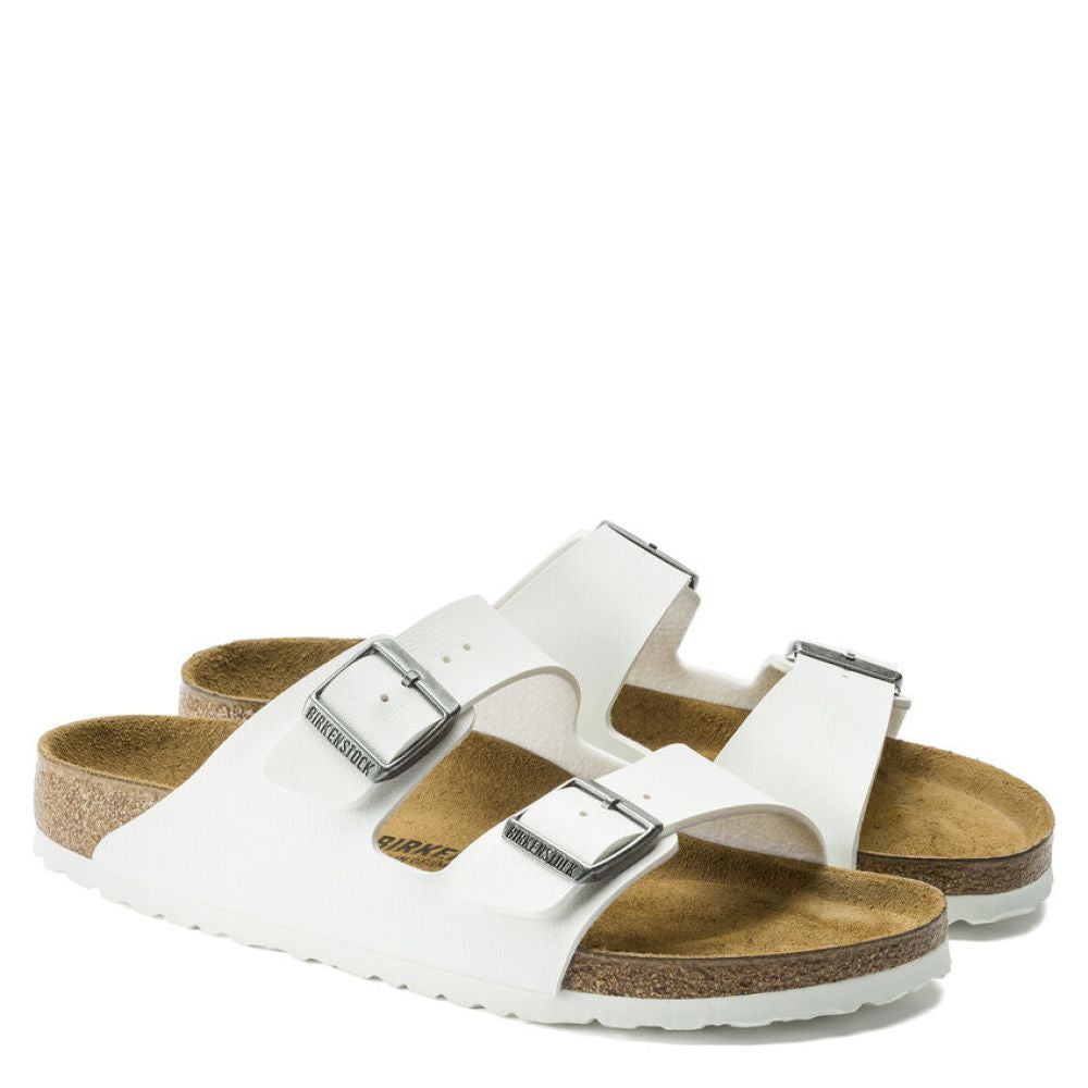 Birkenstock Arizona Birko-Flor in White - Main Image