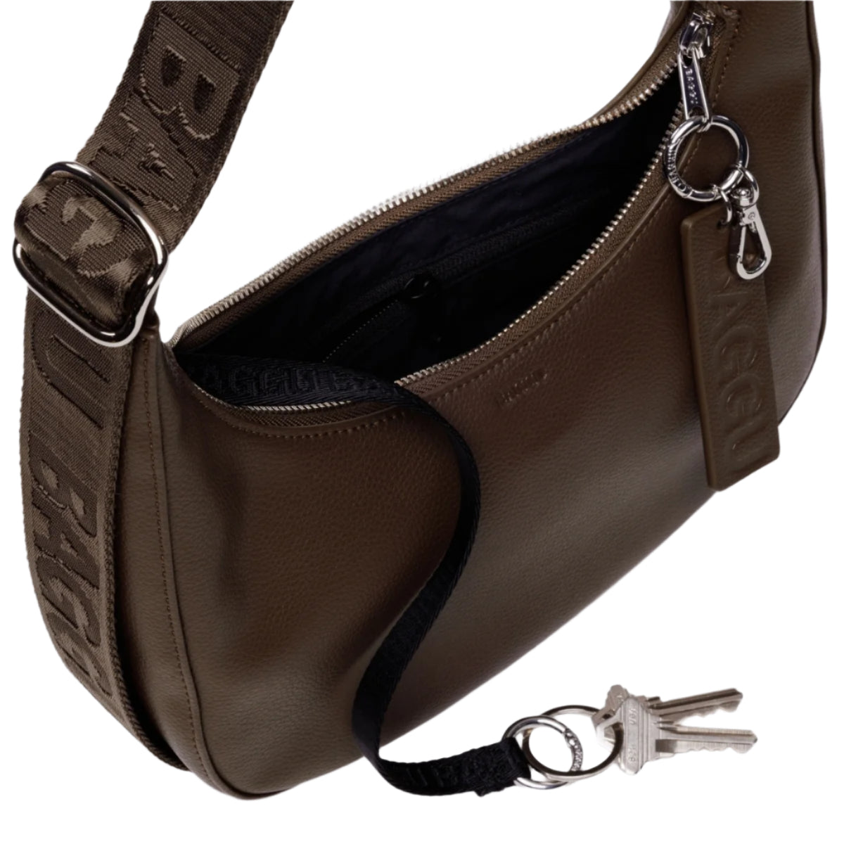 Baggu Small Recycled Leather Crescent Bag