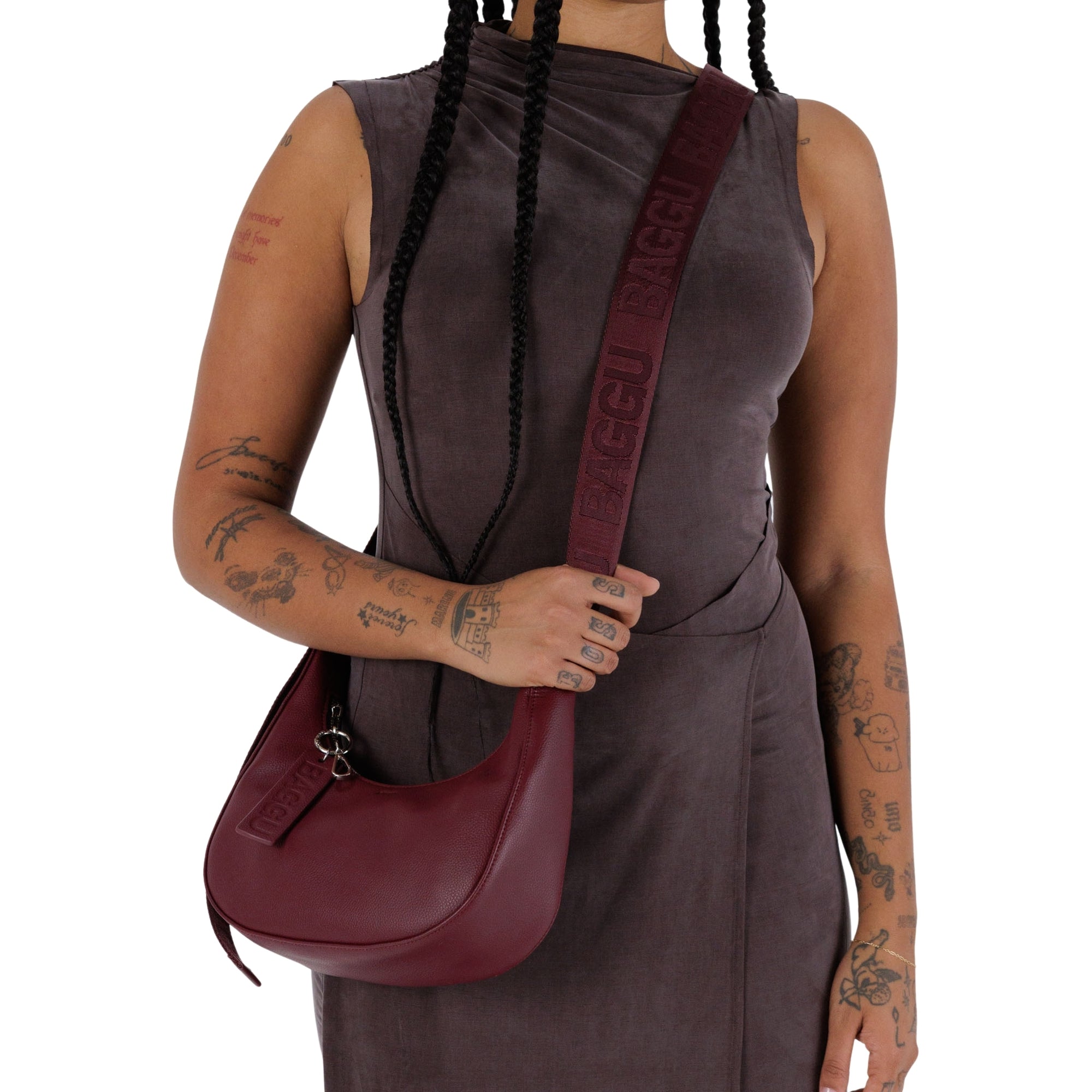 Baggu Small Recycled Leather Crescent Bag