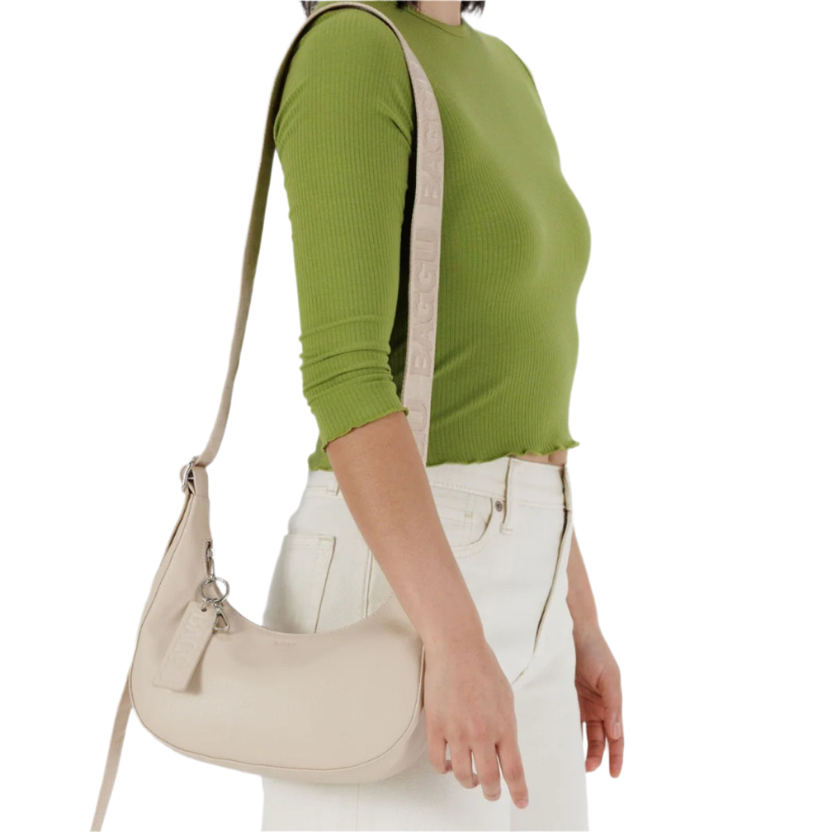 Baggu Small Recycled Leather Crescent Bag