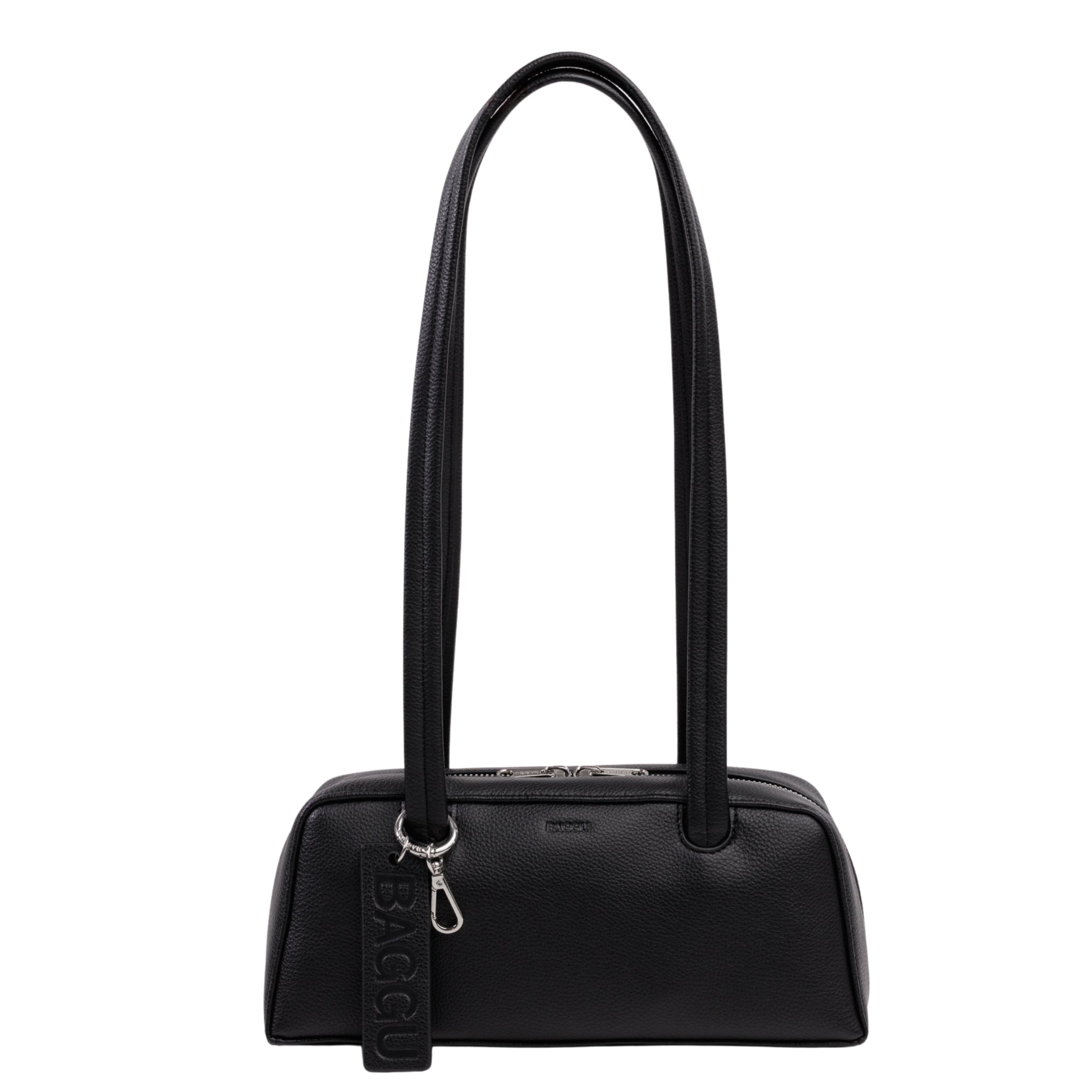 Baggu Small Recycled Leather Bowler Bag in Black – Te Koop