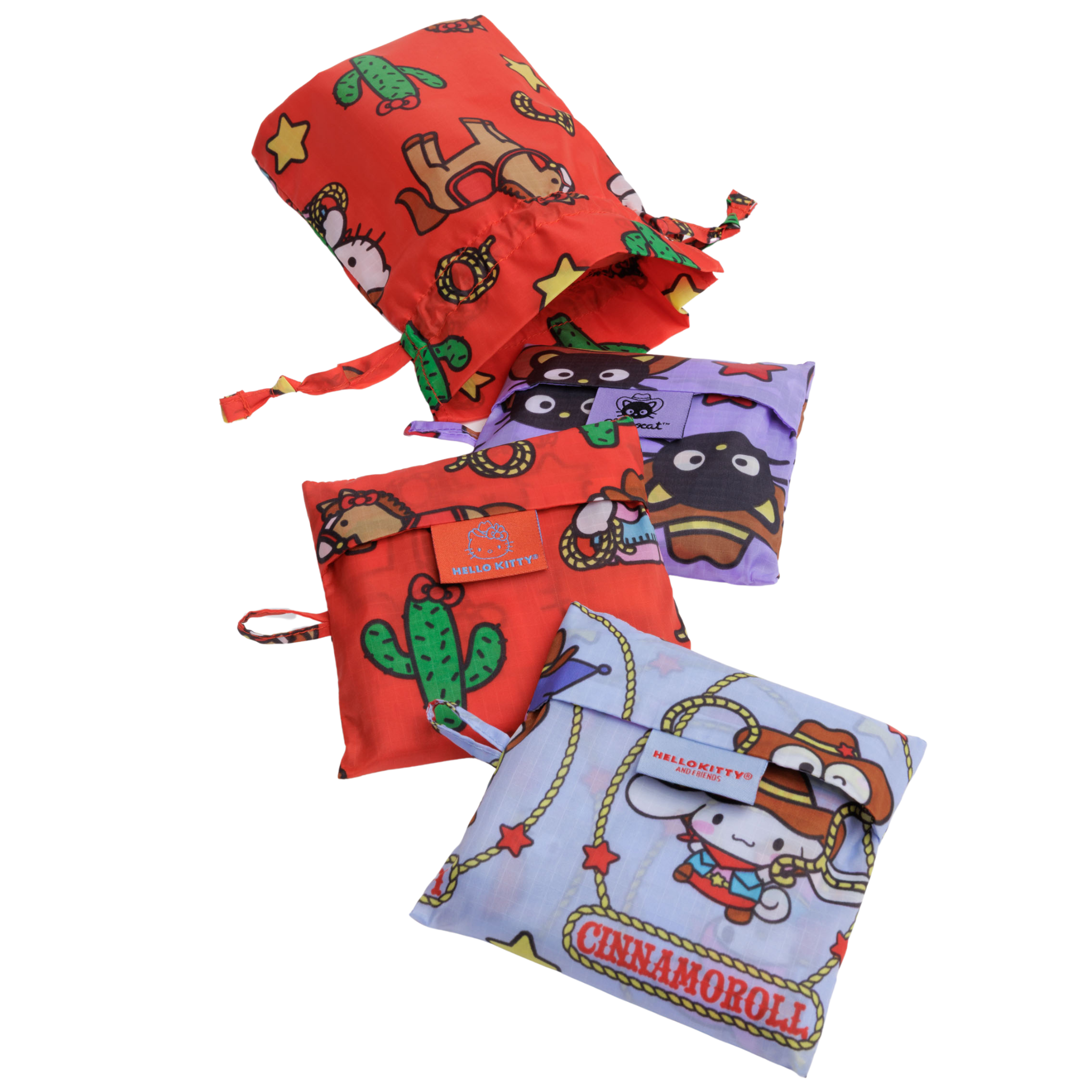 BAGGU ハローキティ＆フレンズ Stangard Baggu 3点セット Baggu Standard Baggu Set of 3 in Hello Kitty & Friends Western
