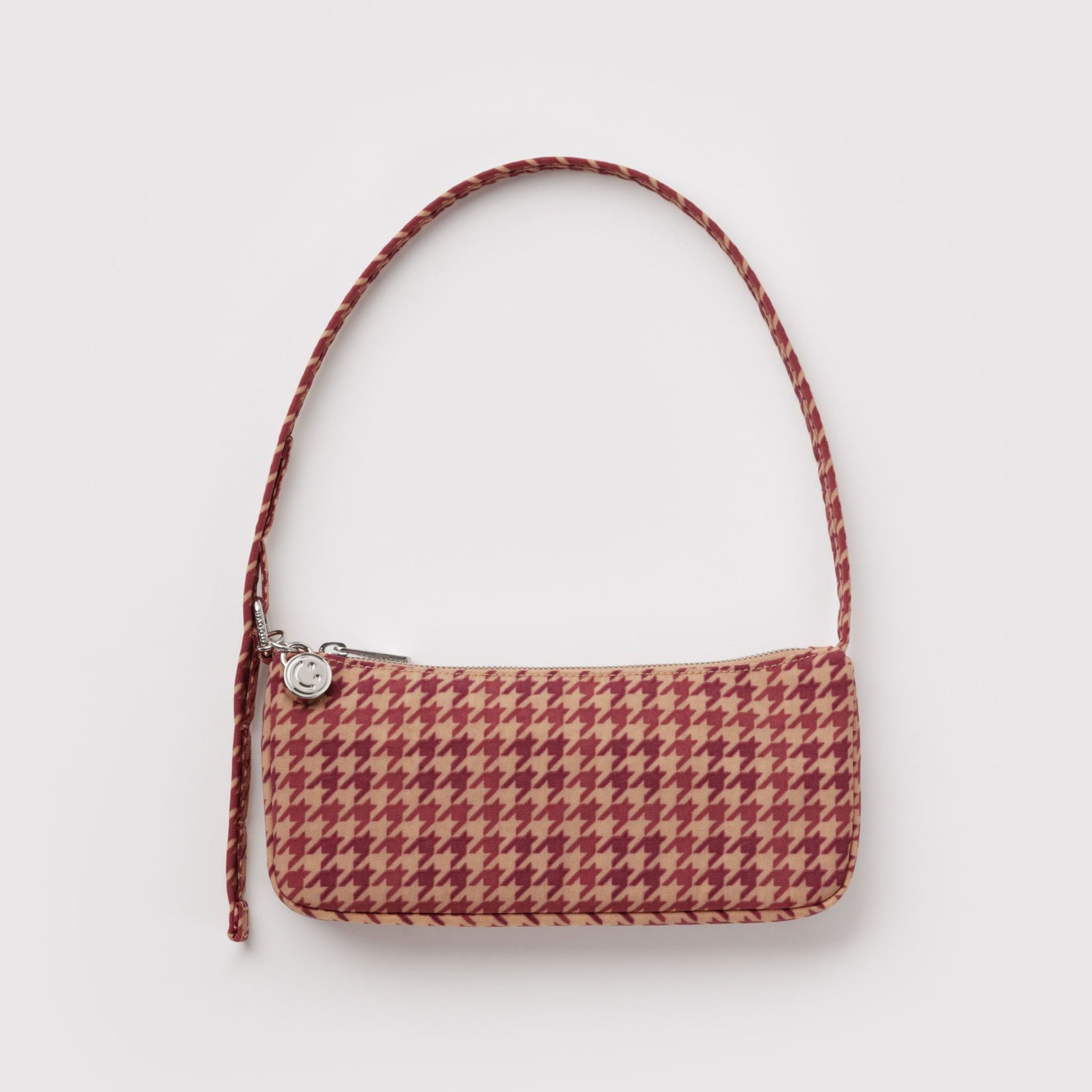 Baggu Nylon Pochette - Tan Houndstooth – Te Koop