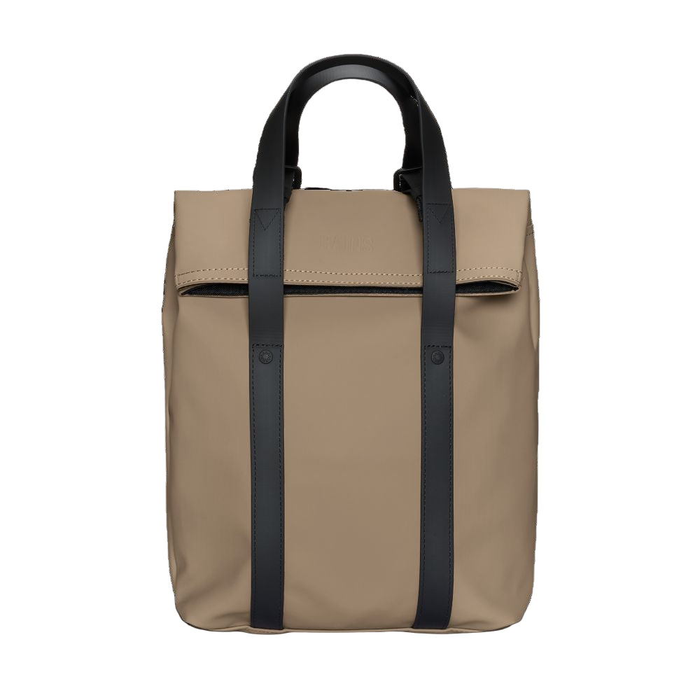 Rains 2 Way Tote Backpack Mini in Beige – Te Koop