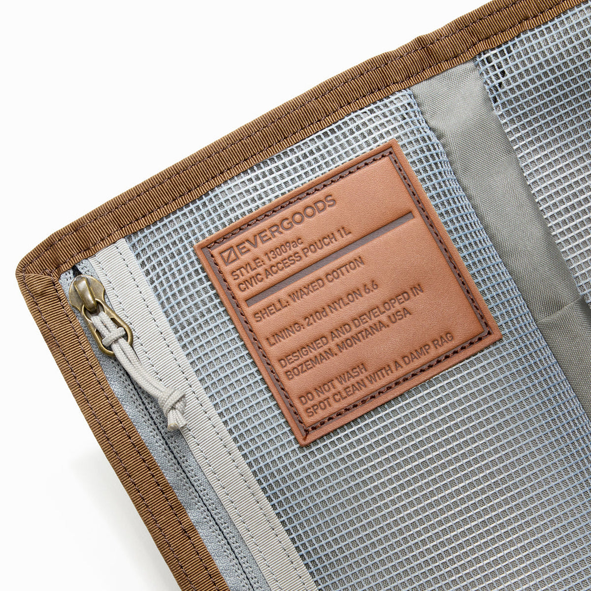 Evergoods Civic Access Pouch 1L - Waxed Tan