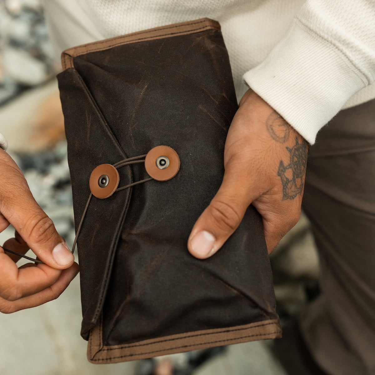 Evergoods Civic Access Pouch 1L - Waxed Tan
