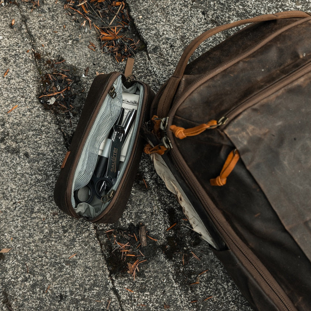 Evergoods Civic Access Pouch 0.5L - Waxed Tan