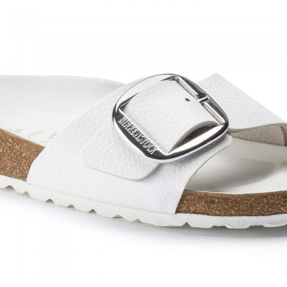 Birkenstock Women's Madrid Big Buckle Leather in White (Narrow Width)