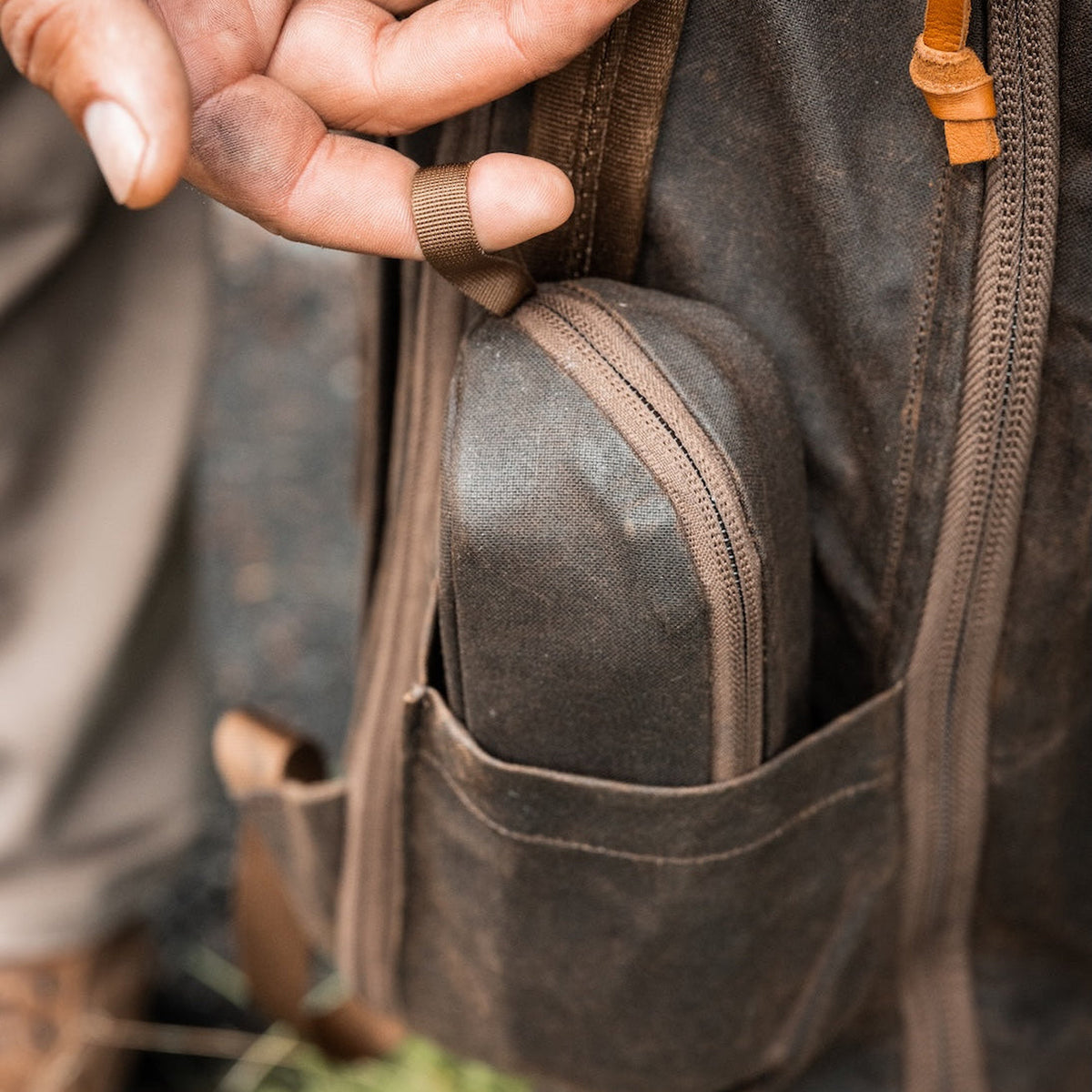 Evergoods Civic Access Pouch 0.5L - Waxed Tan