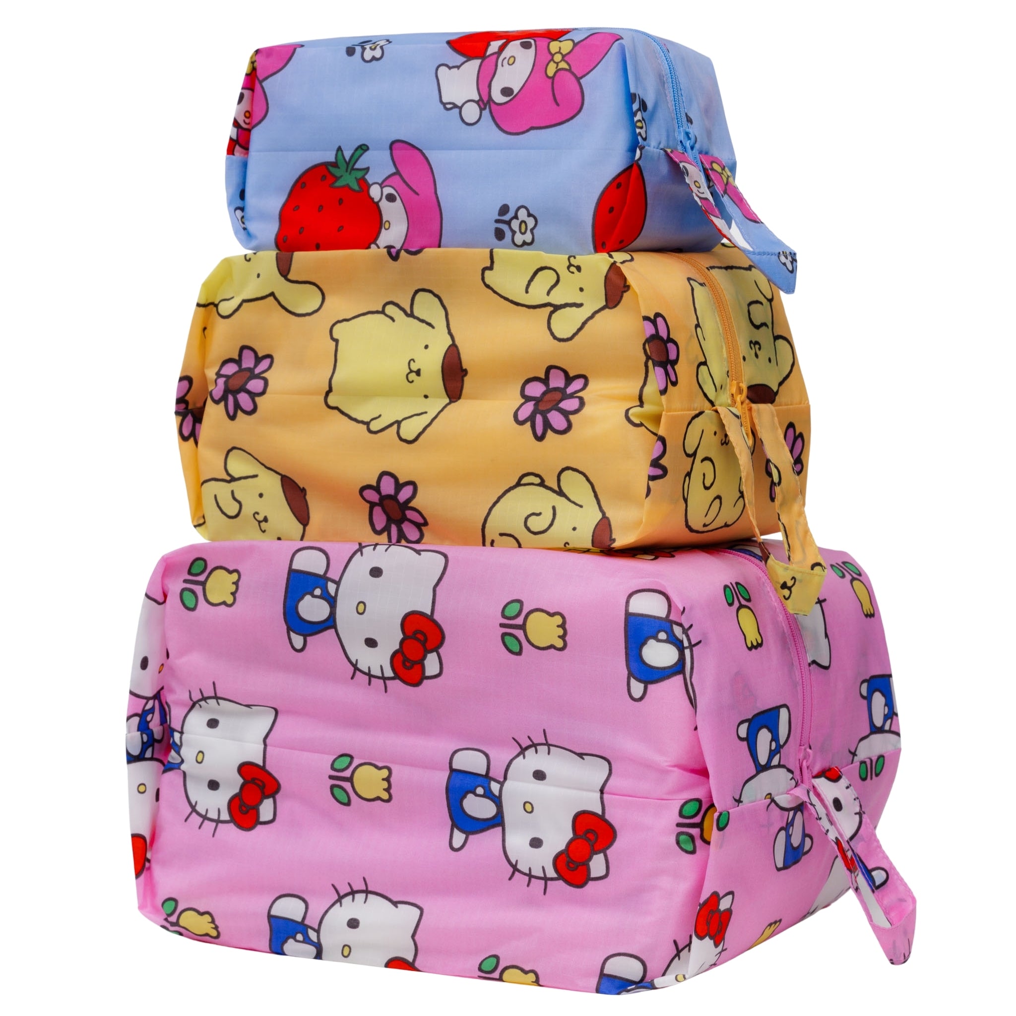 Baggu 3D Zip Set in Hello Kitty and Friends Florals – Te Koop