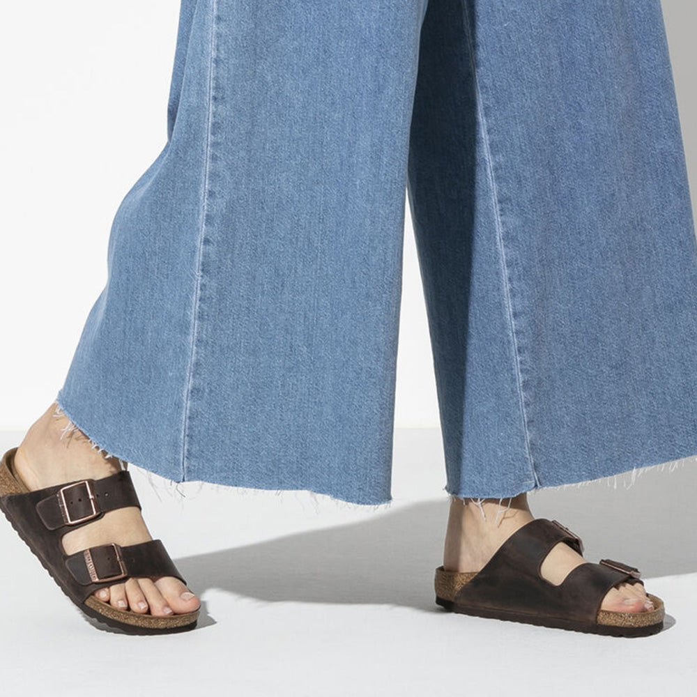 Birkenstock Arizona Cuir Huilé (Largeur Étroite)