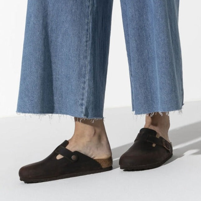 Birkenstock Women's Boston Oiled Leather in Habana (Narrow Width)