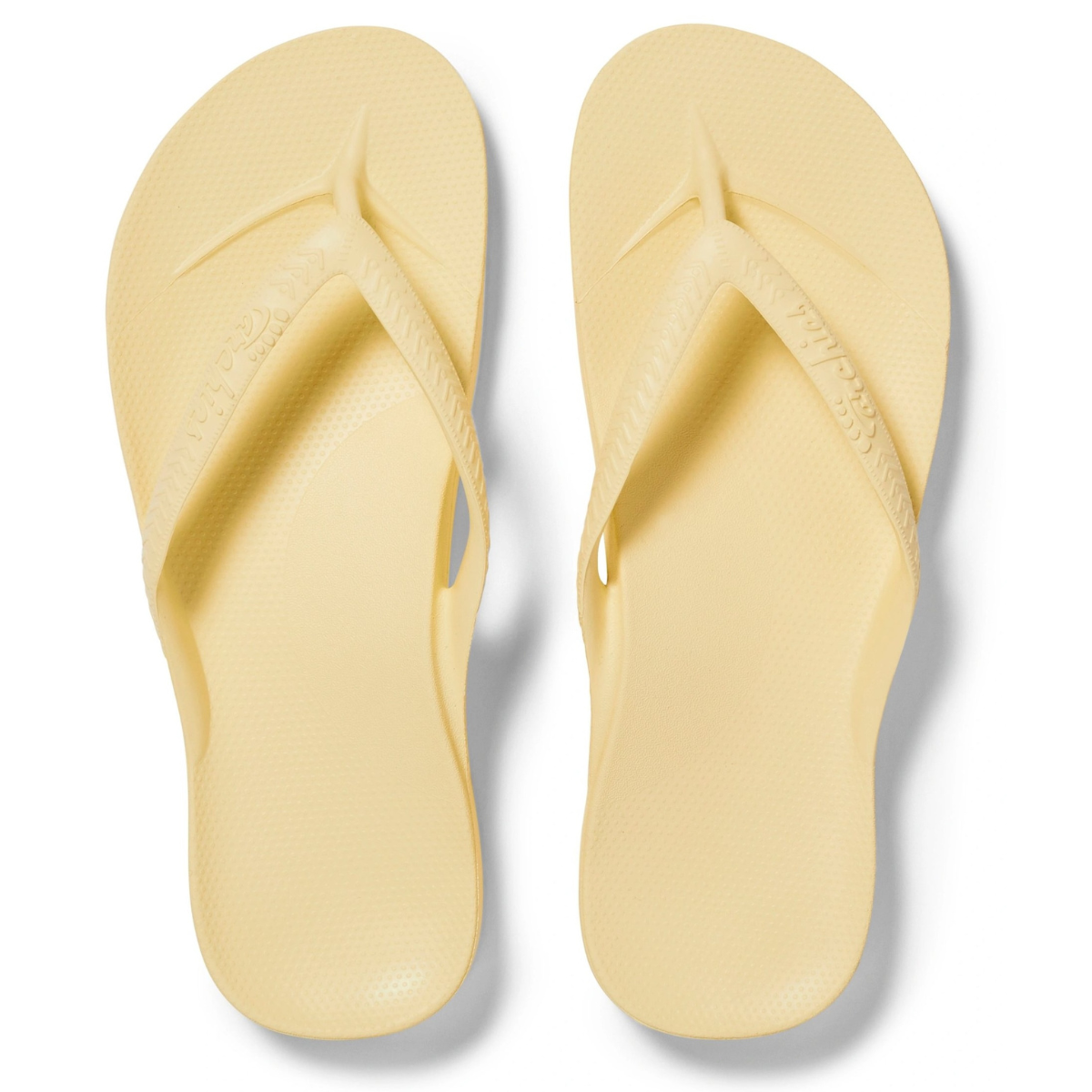 Archies Women's Arch Support Flip Flops in Lemon