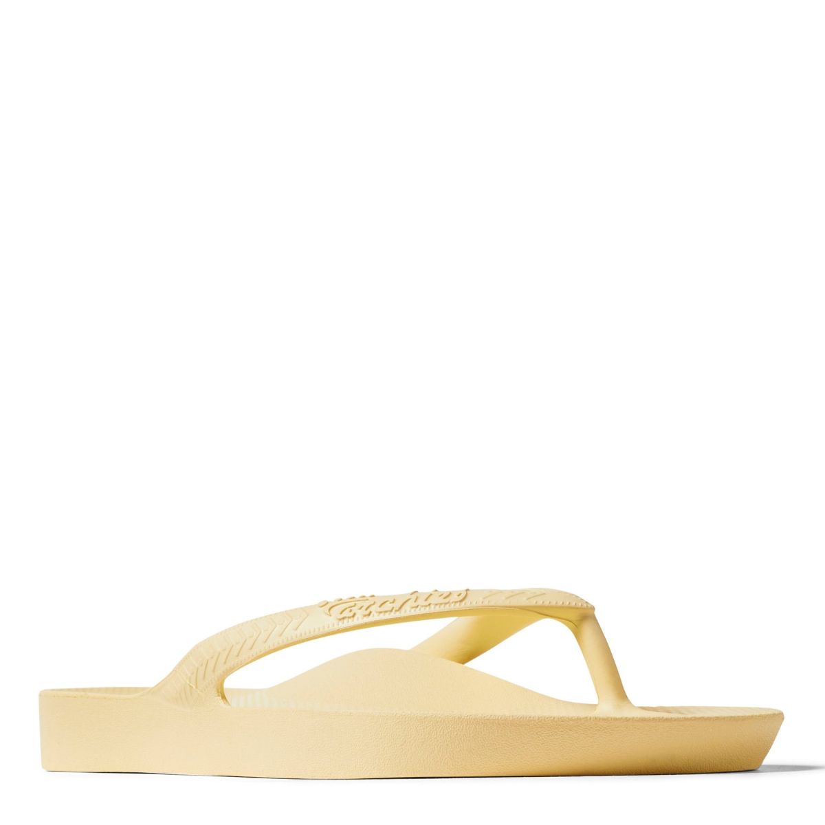 Archies Women's Arch Support Flip Flops in Lemon
