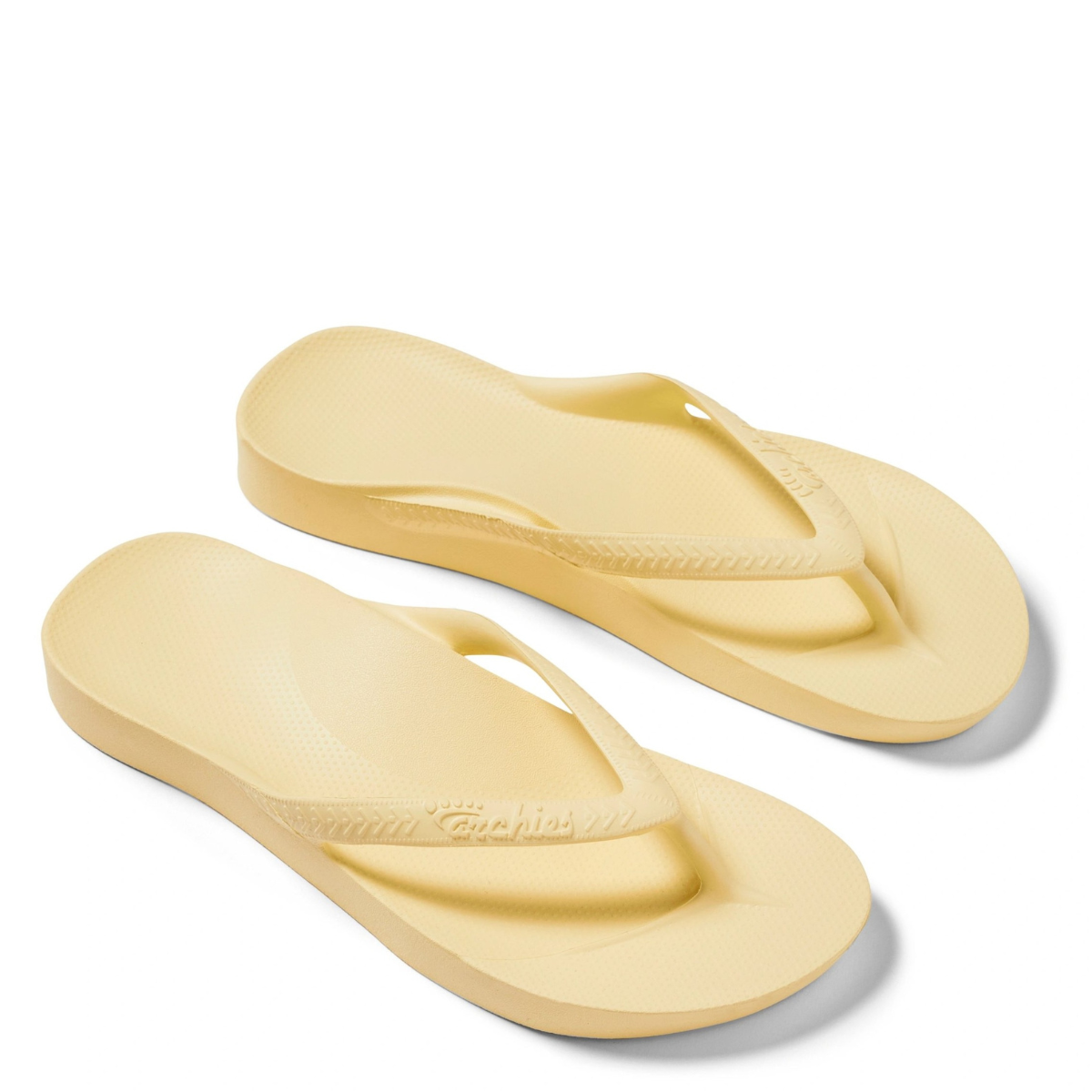 Archies Women's Arch Support Flip Flops in Lemon