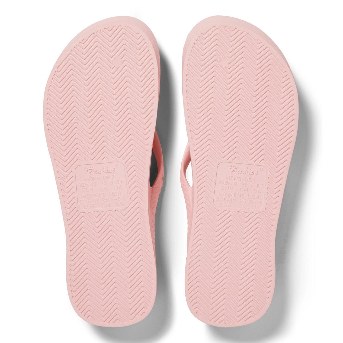 Archies Women's Arch Support Flip Flops in Pink