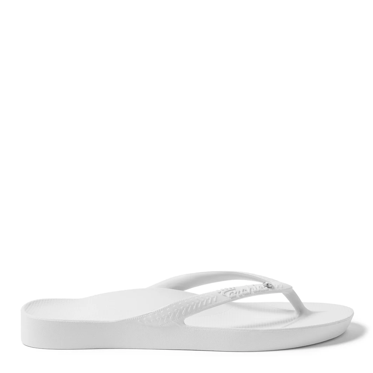 Archies Women's Crystal Arch Support Flip Flops in White