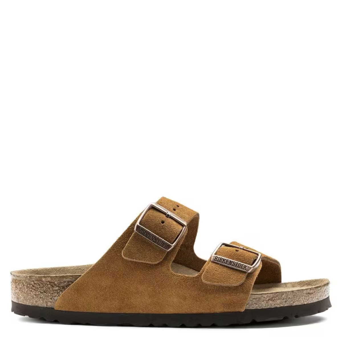 Birkenstock Arizona Softbed Suede Leather in Mink
