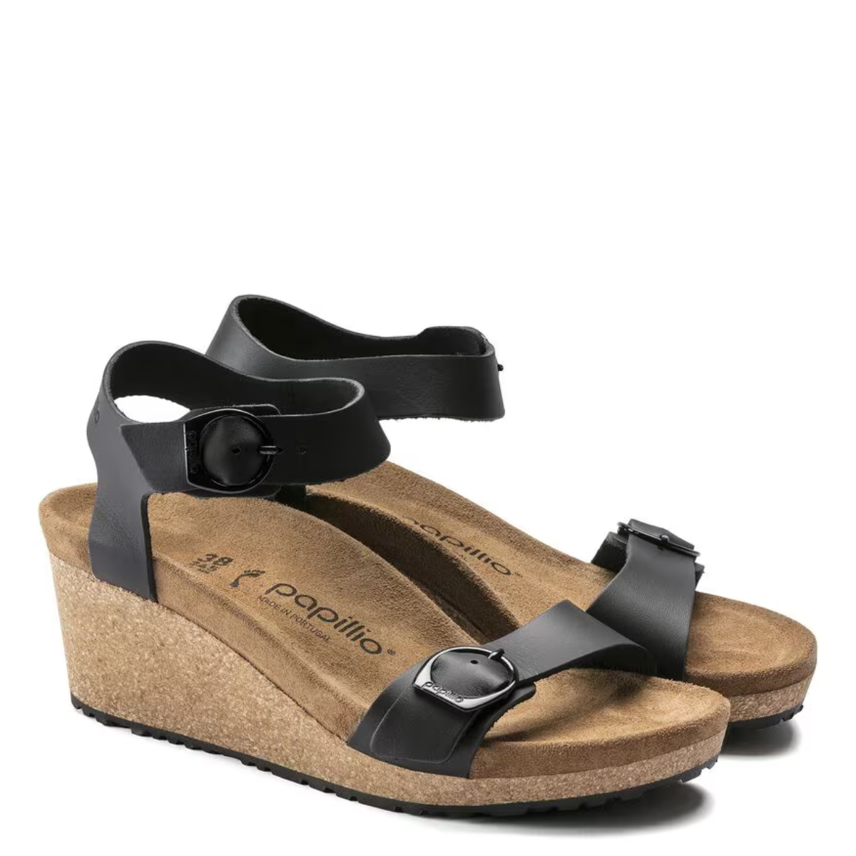Birkenstock Women's Soley Leather in Black (Narrow Width)