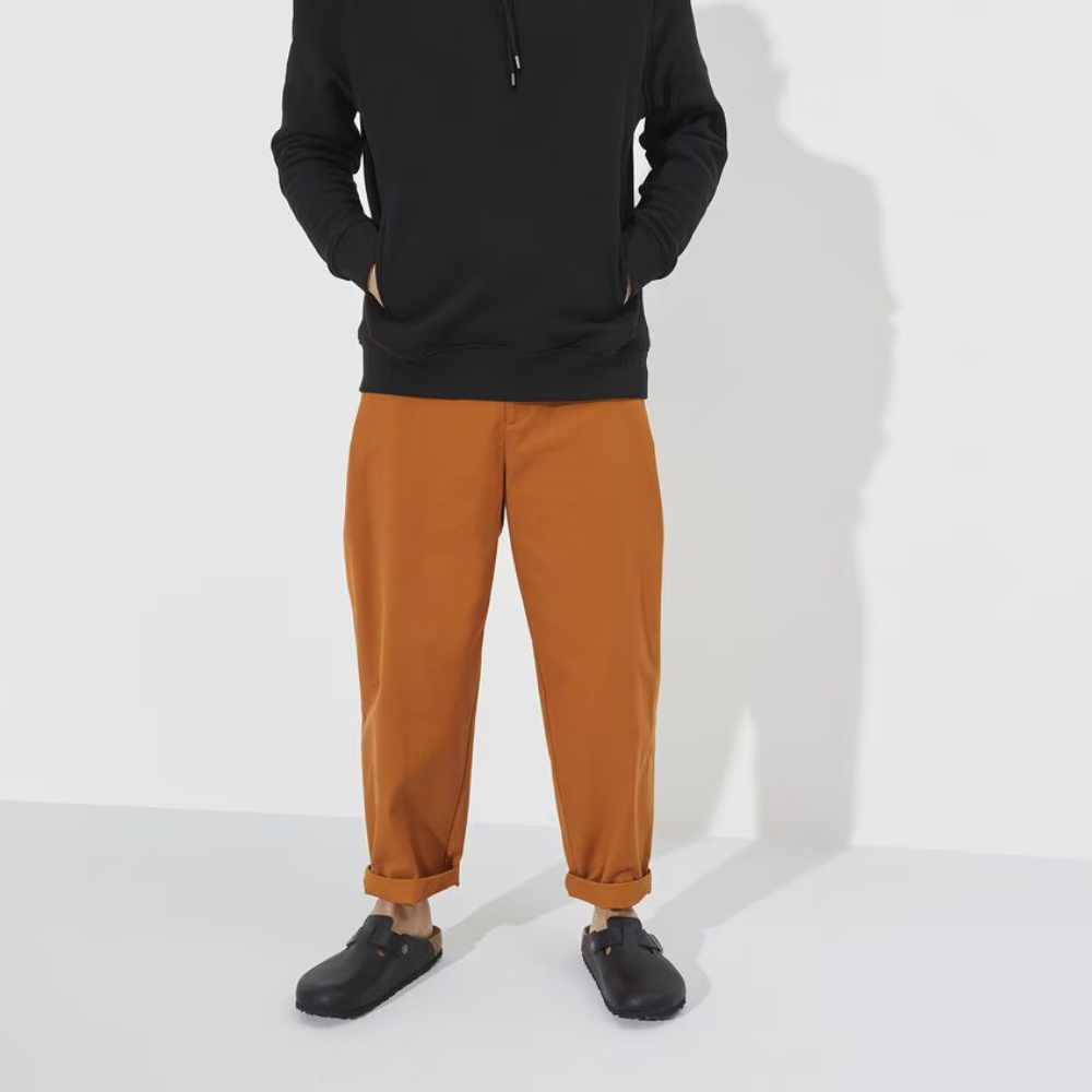 Birkenstock Men's Boston Grip Leather in Vintage Wood Black