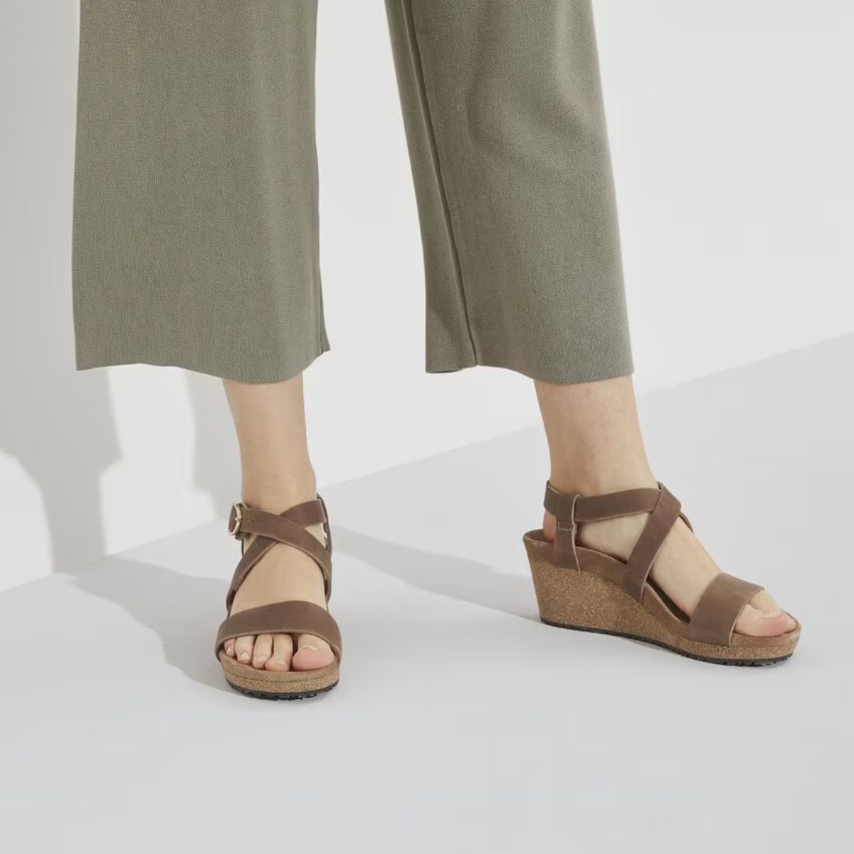 Birkenstock Women's Sibyl Ring-Buckle Oiled Leather in Cognac (Narrow Width)