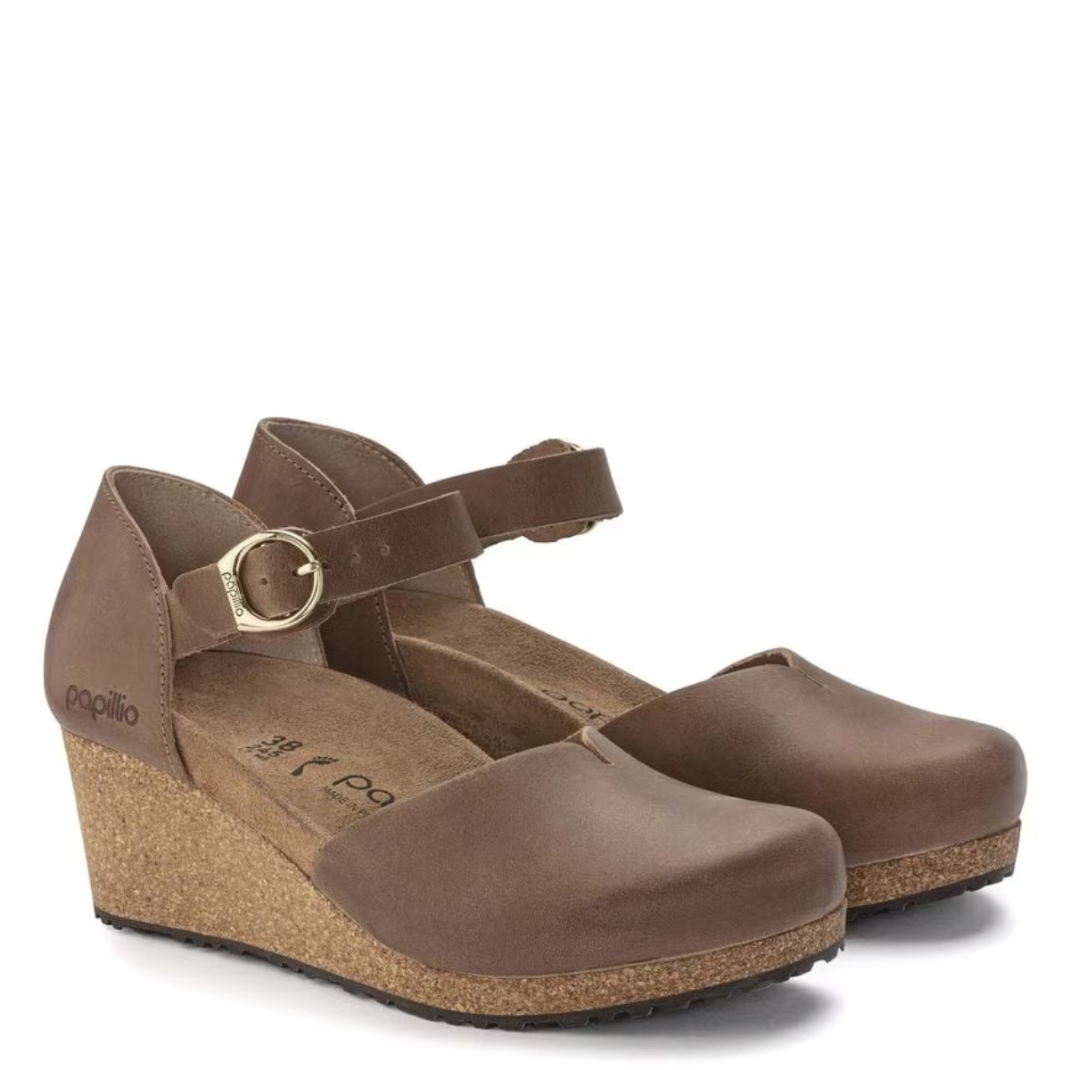 Birkenstock Women's Mary Ring-Buckle Oiled Leather in Cognac (Narrow Width)