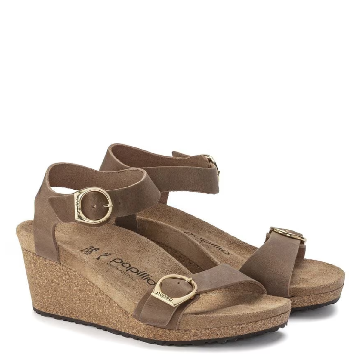 Birkenstock Women's Soley Ring-Buckle Oiled Leather in Cognac (Narrow Width)
