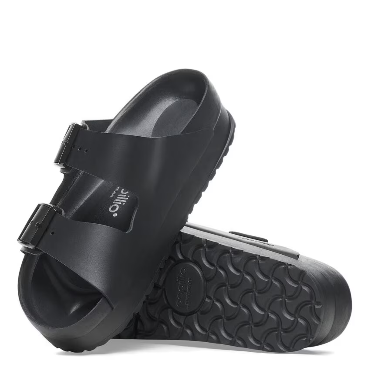 Birkenstock Women's Arizona Flex Platform Leather in Black