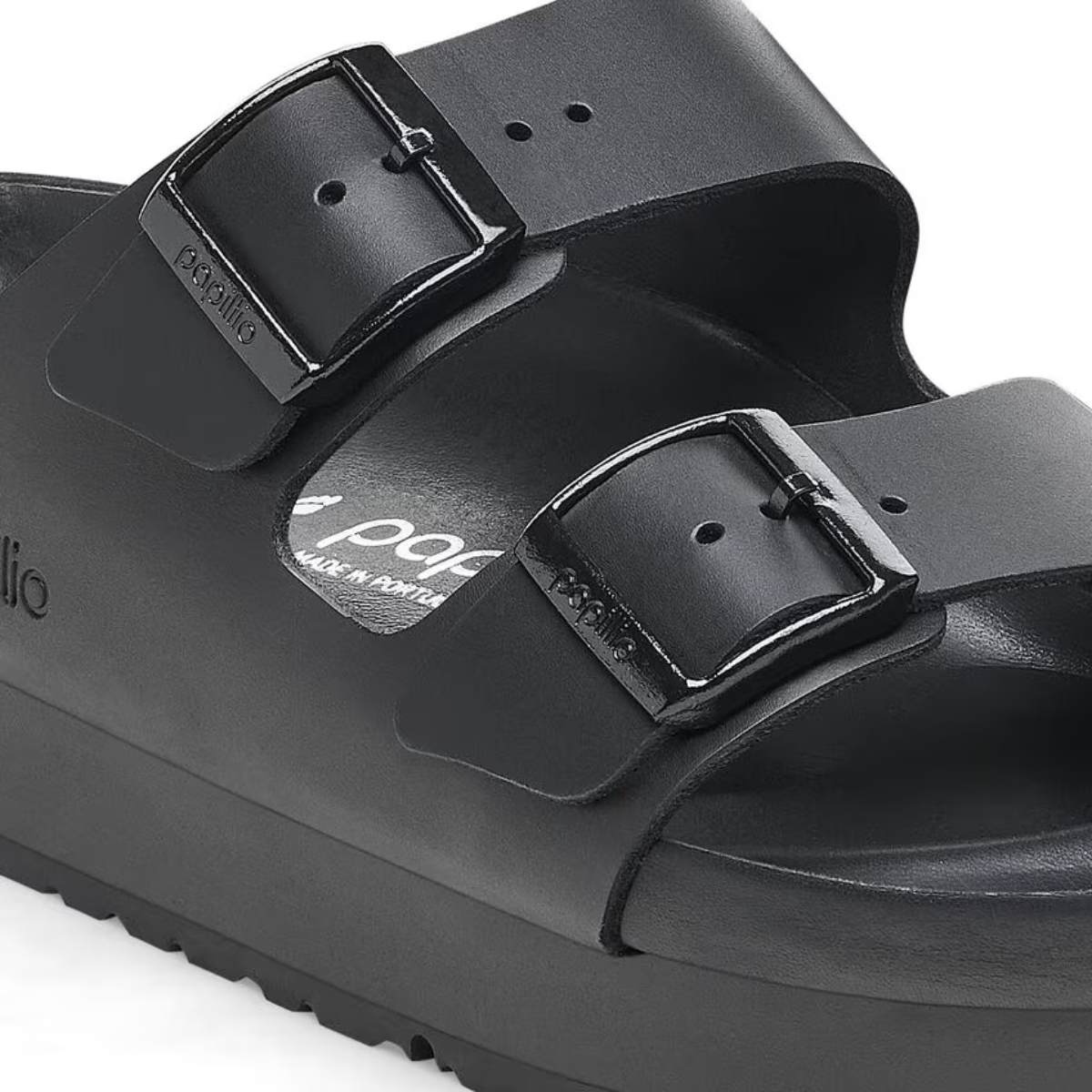 Birkenstock Women's Arizona Flex Platform Leather in Black