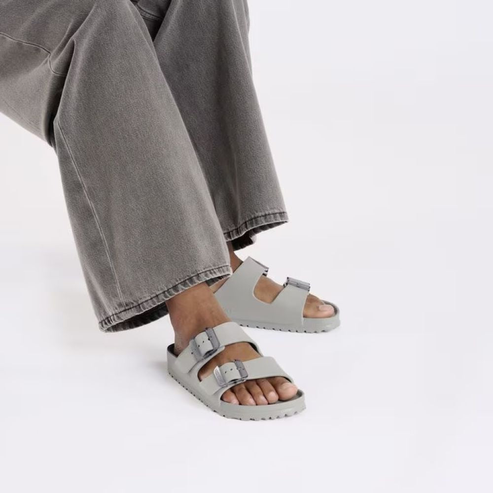 Birkenstock Women's Arizona Stealth Buckle EVA in Stone Coin (Narrow Width)