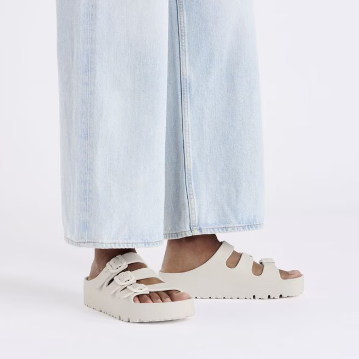 Birkenstock Women's Florida Flex Platform EVA in Eggshell