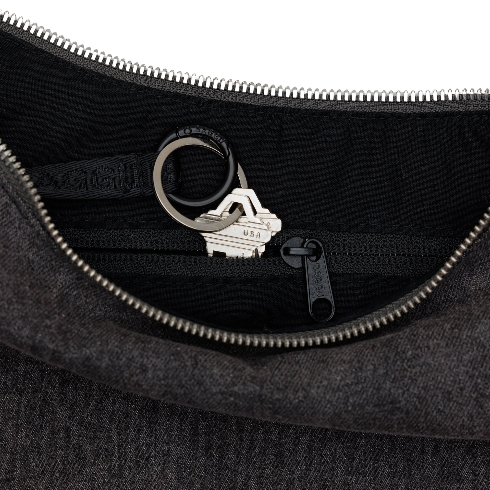 Baggu Medium Denim Crescent Bag