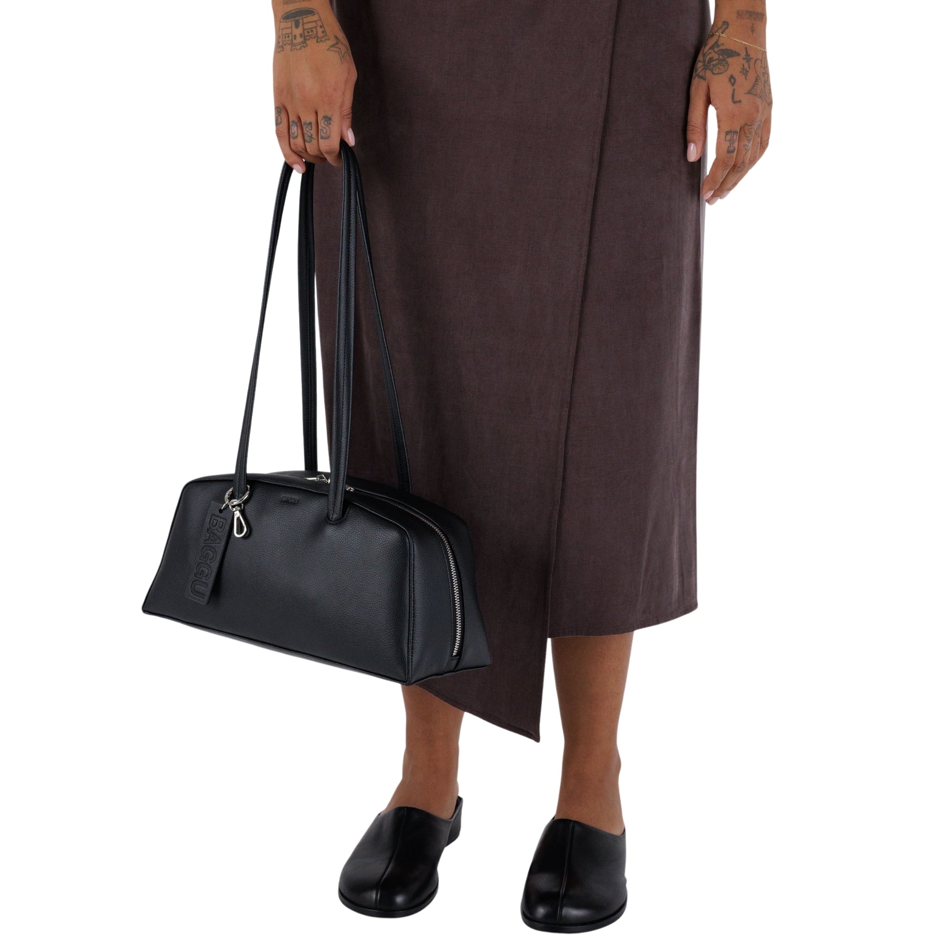 Baggu Recycled Leather Bowler Bag