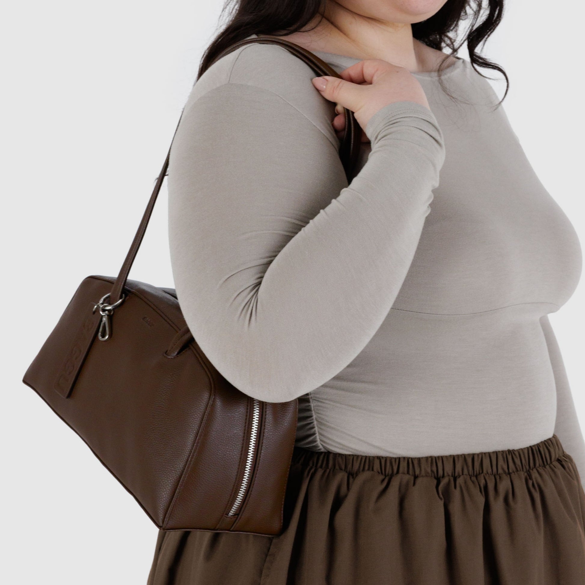 Baggu Recycled Leather Bowler Bag