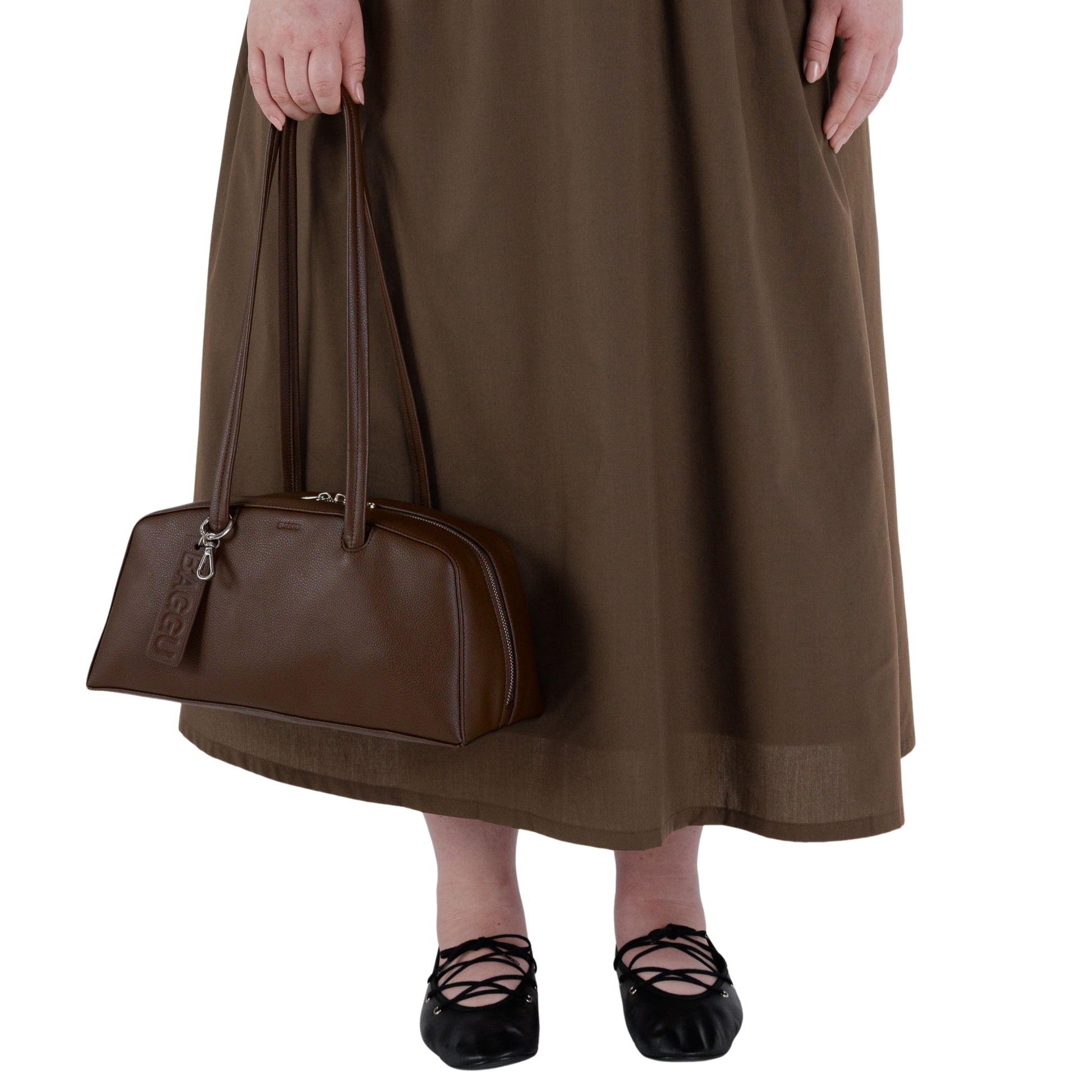 Baggu Recycled Leather Bowler Bag