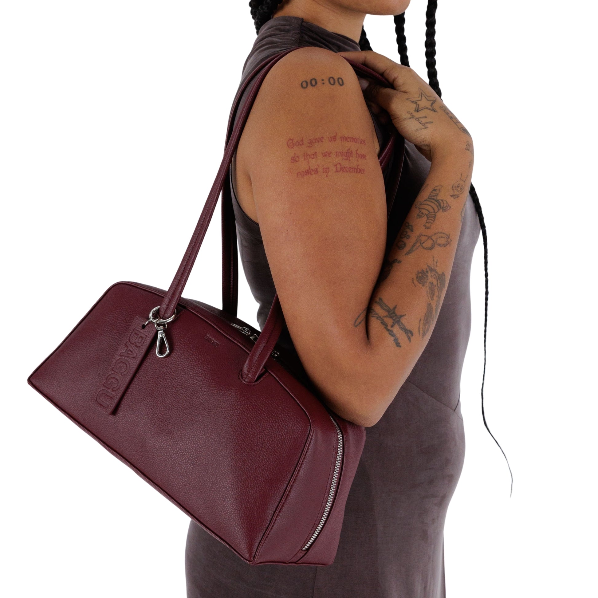 Baggu Recycled Leather Bowler Bag