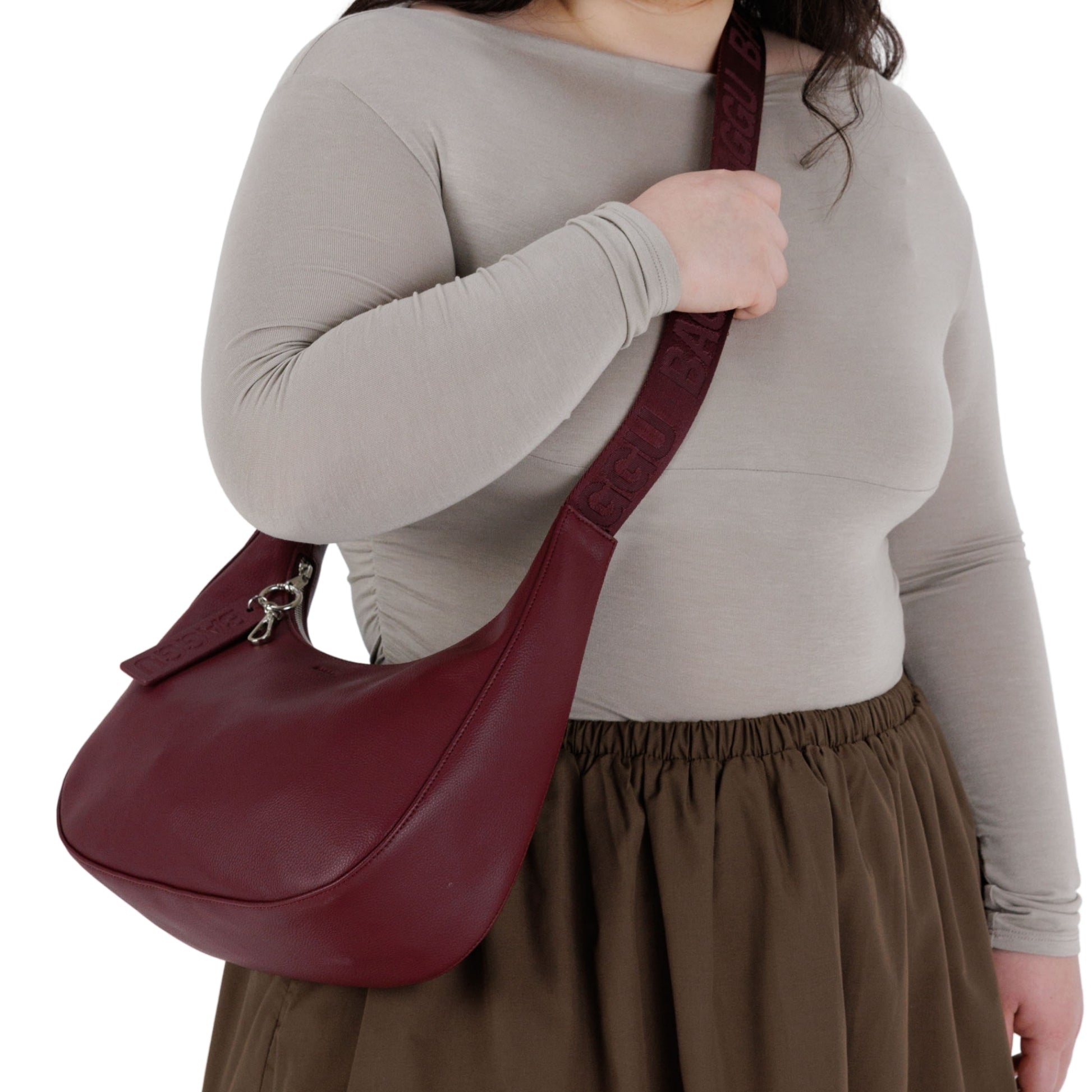 Baggu Medium Recycled Leather Crescent Bag