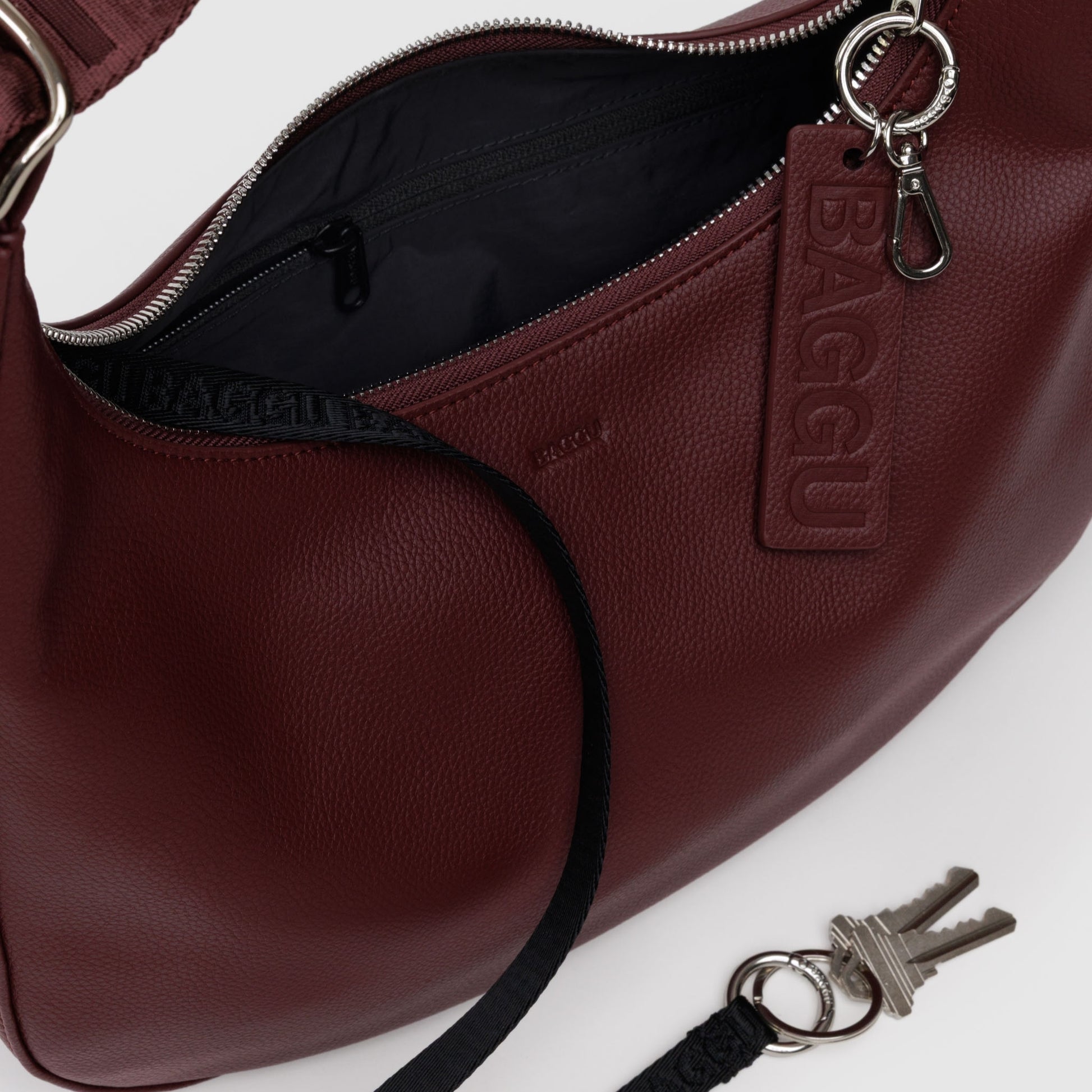 Baggu Medium Recycled Leather Crescent Bag