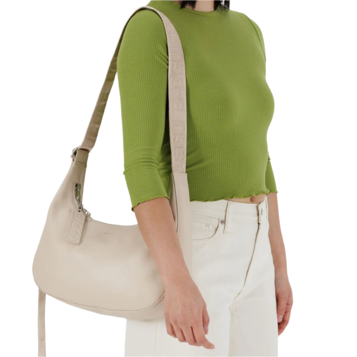 Baggu Medium Recycled Leather Crescent Bag