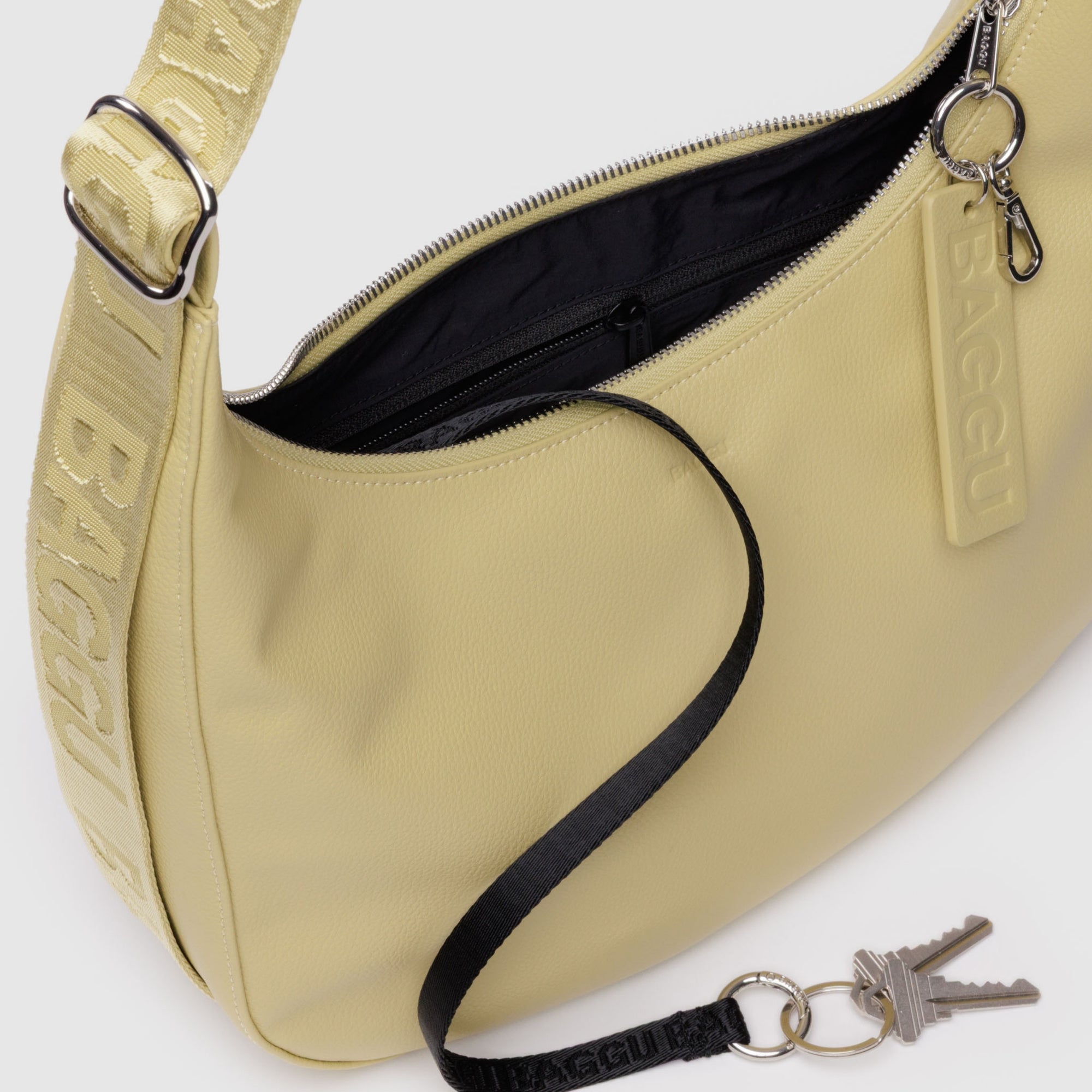 Baggu Medium Recycled Leather Crescent Bag