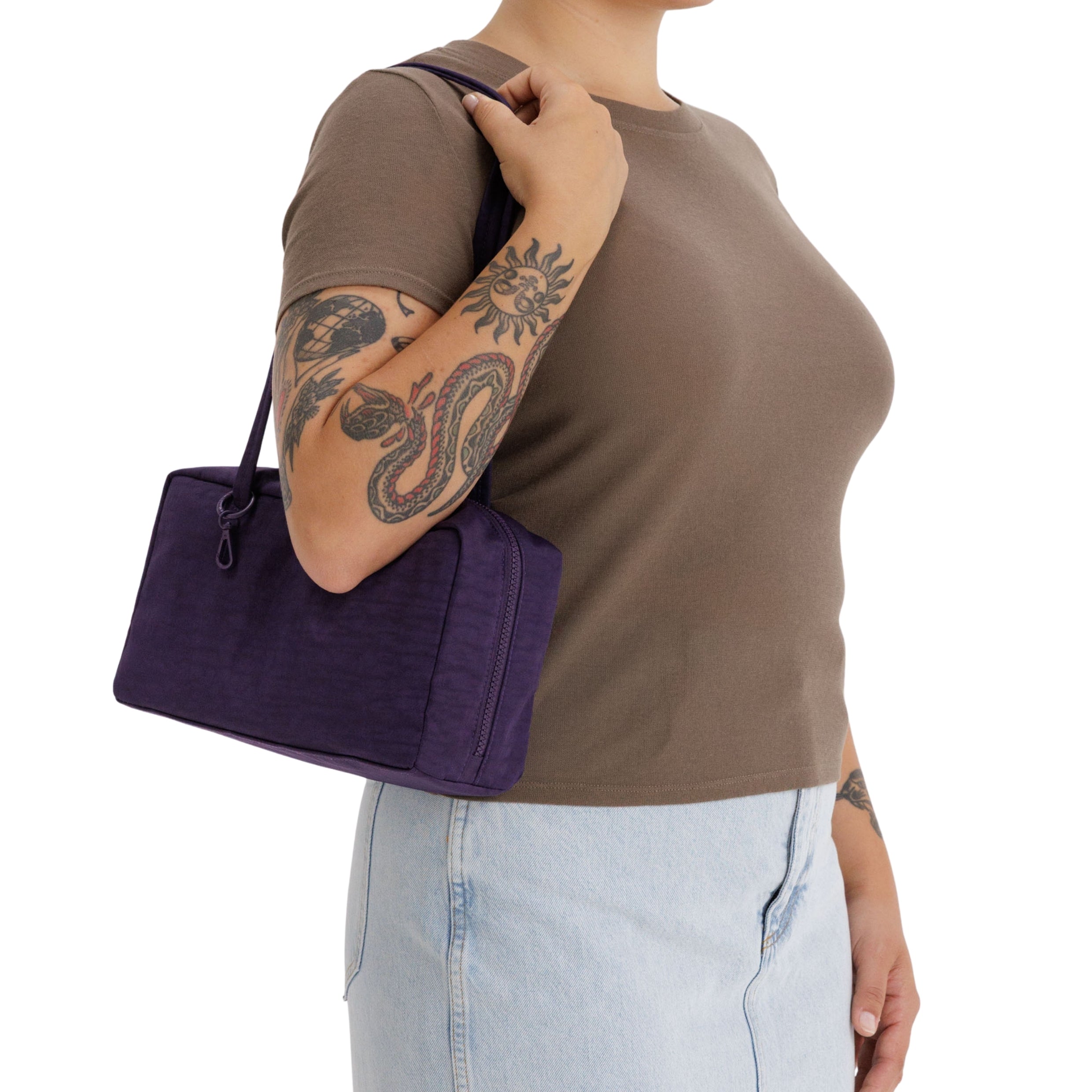Baggu Nylon Bowler Bag in Fig – Te Koop