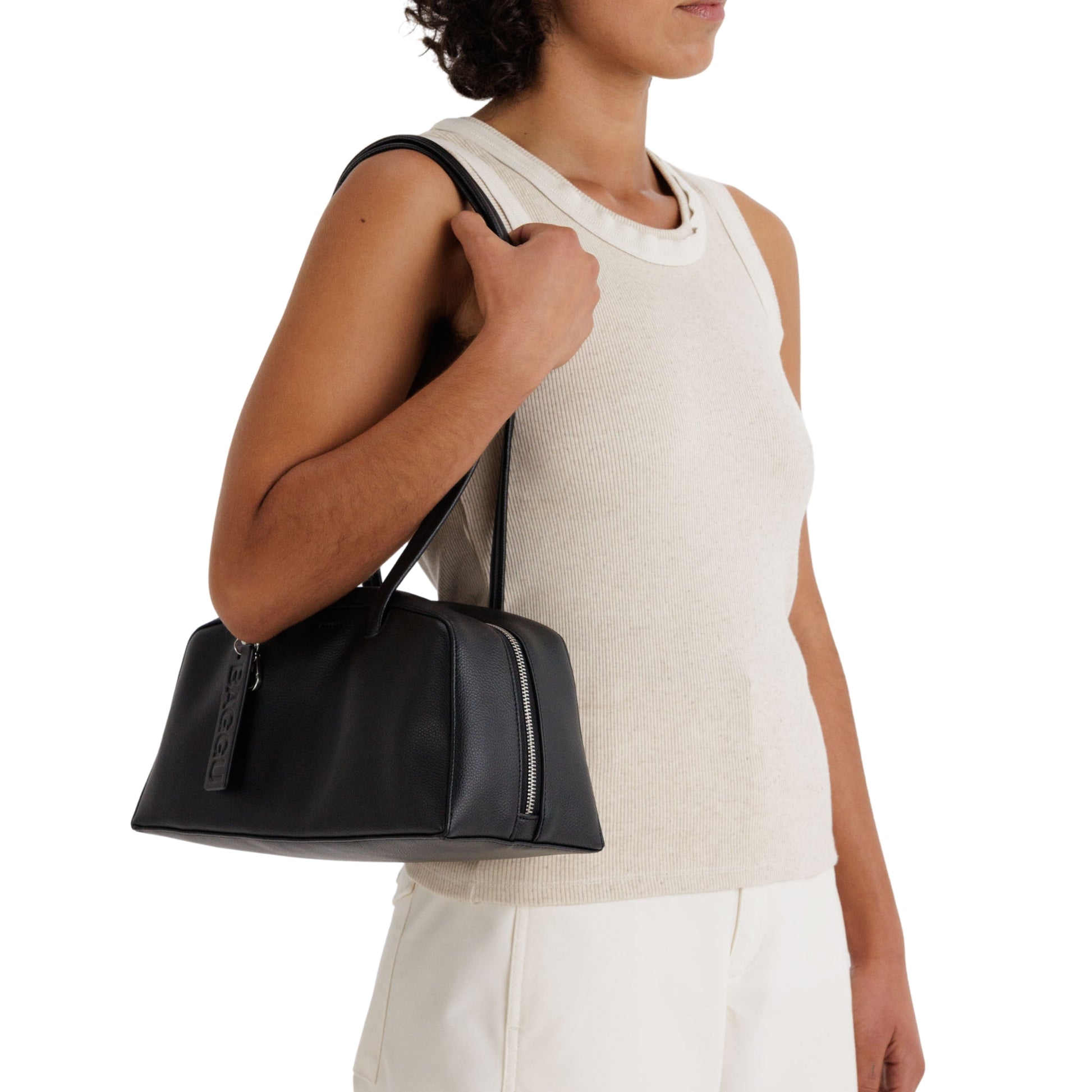 Baggu Recycled Leather Bowler Bag