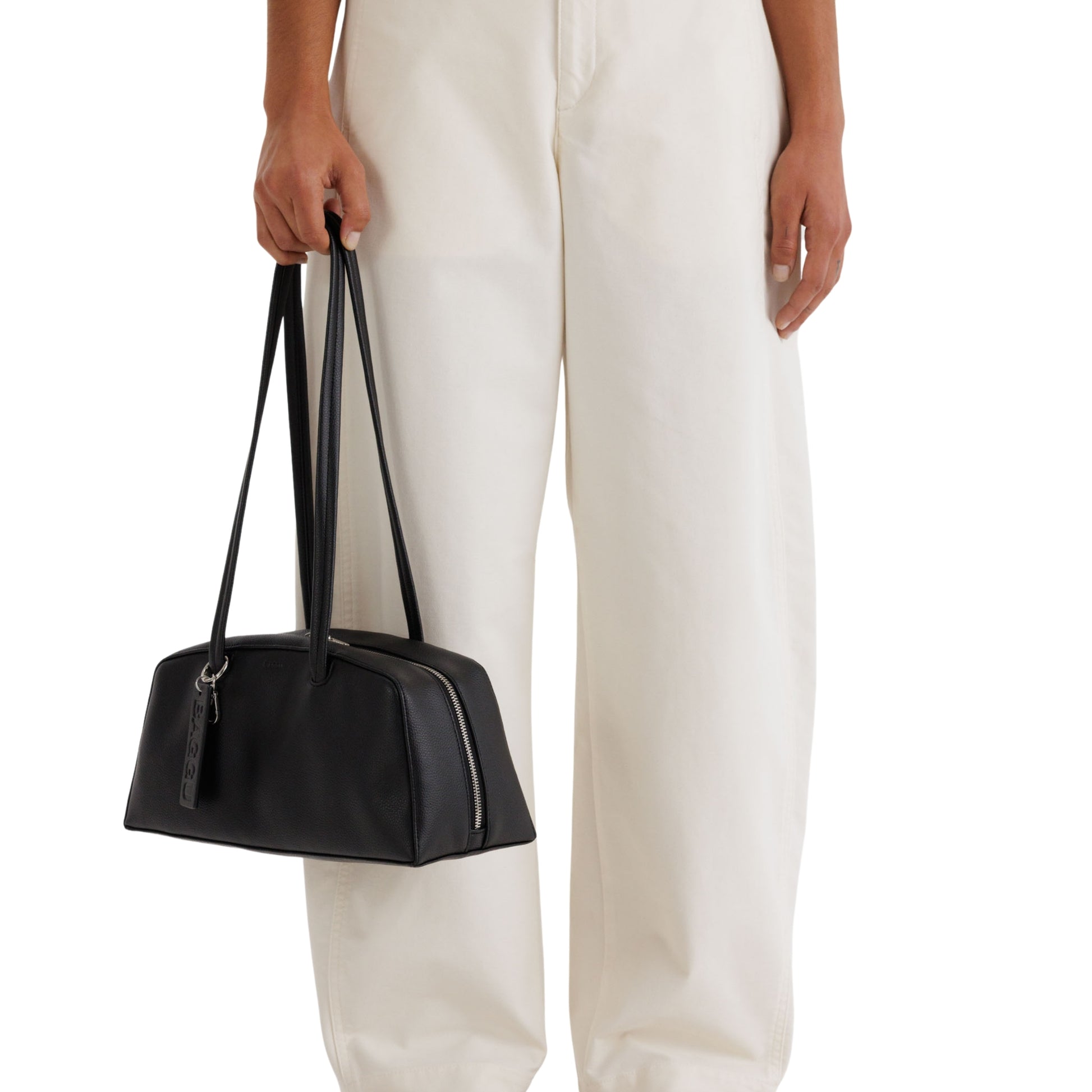 Baggu Recycled Leather Bowler Bag