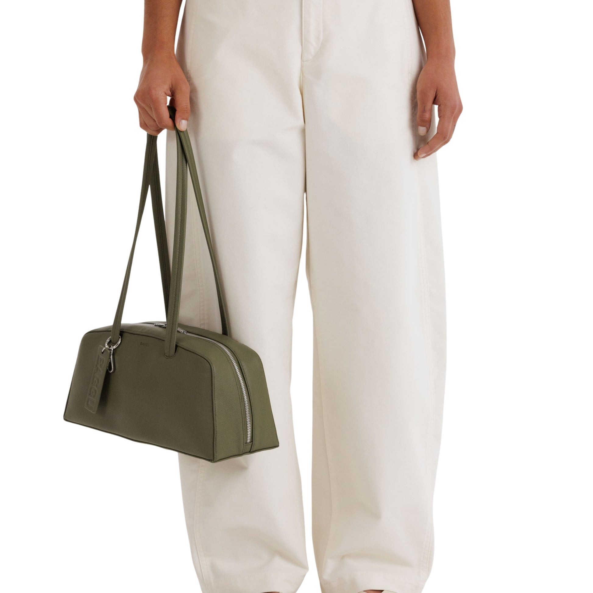 Baggu Recycled Leather Bowler Bag