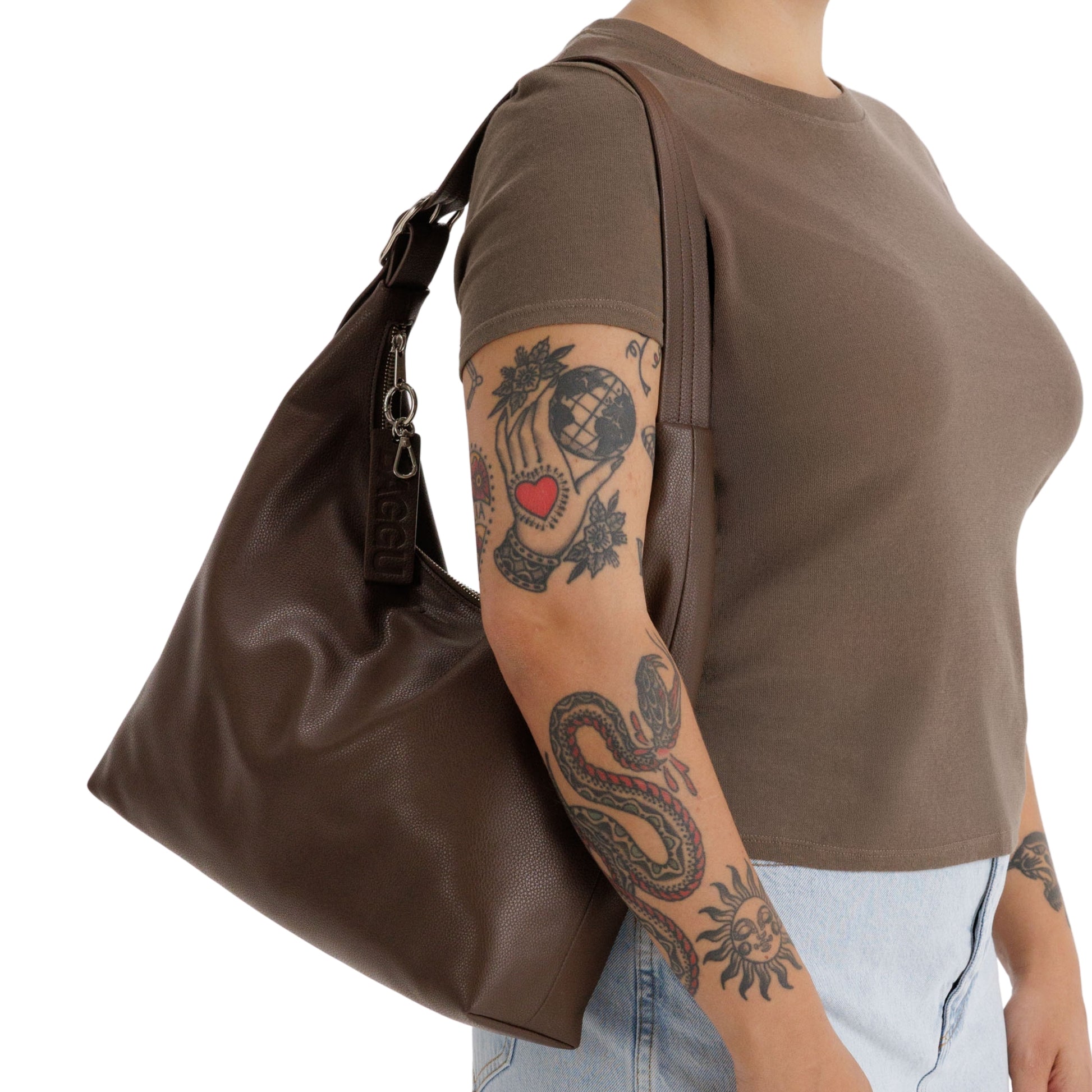 Baggu Recycled Leather Shoulder Bag