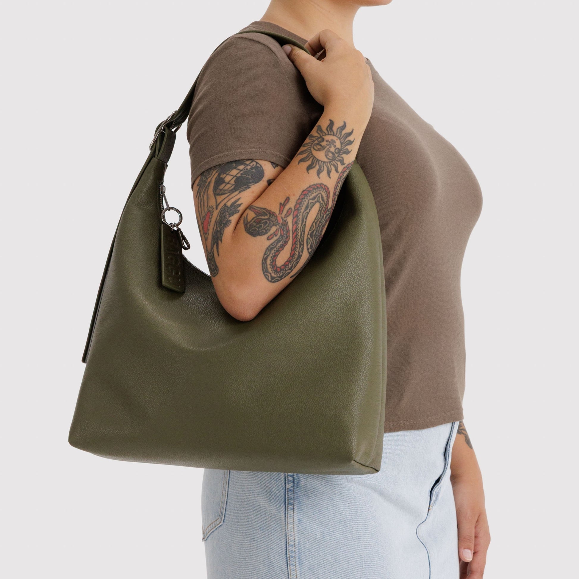 Baggu Recycled Leather Shoulder Bag