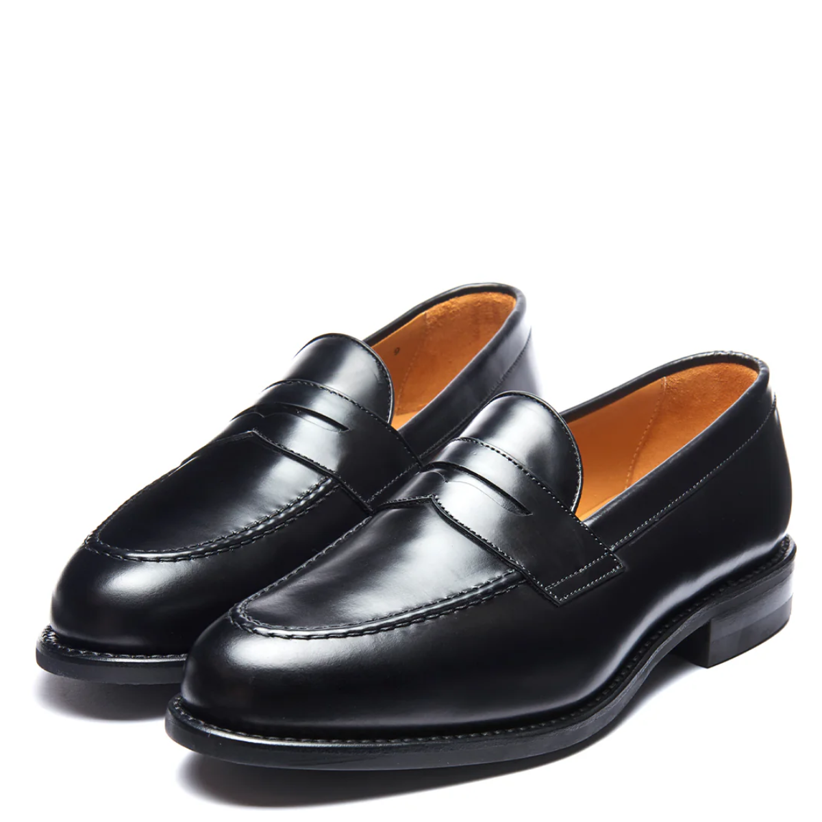 Solovair Penny Loafer in Black Hi Shine (NPS essential)
