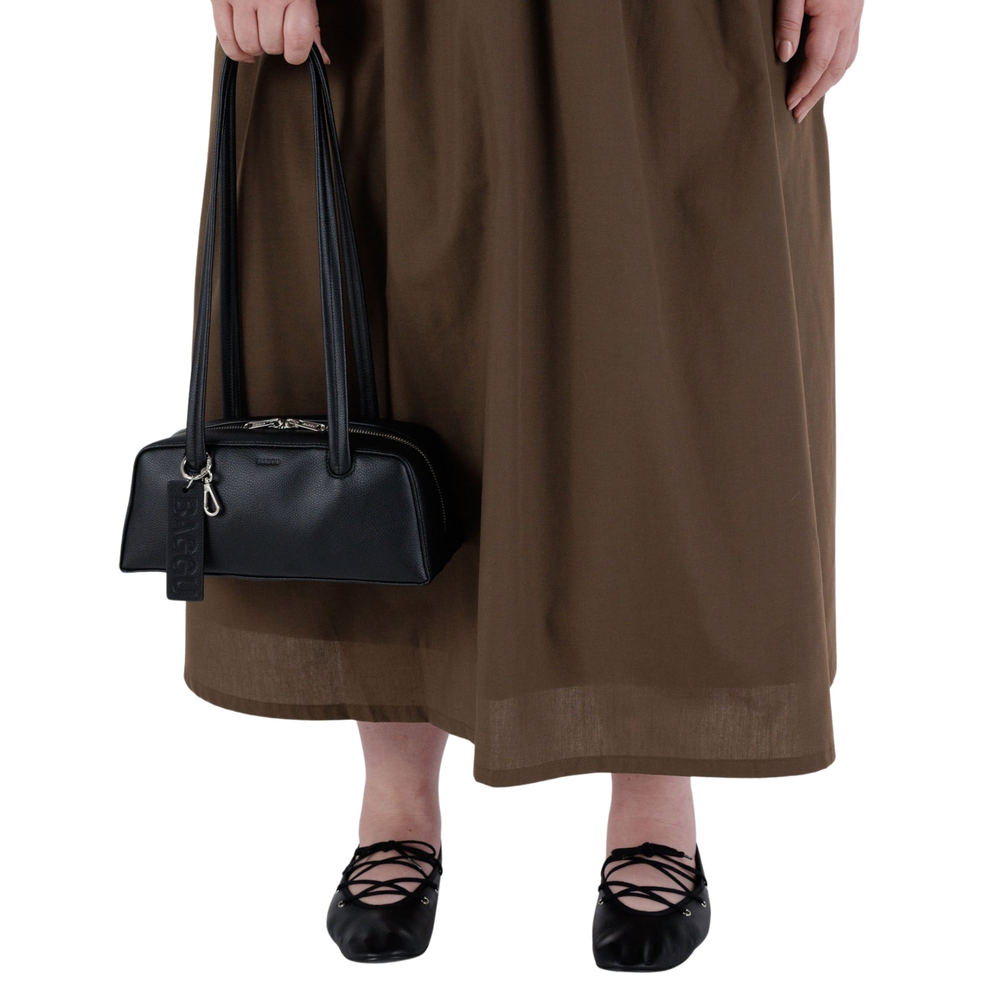 Baggu Small Recycled Leather Bowler Bag