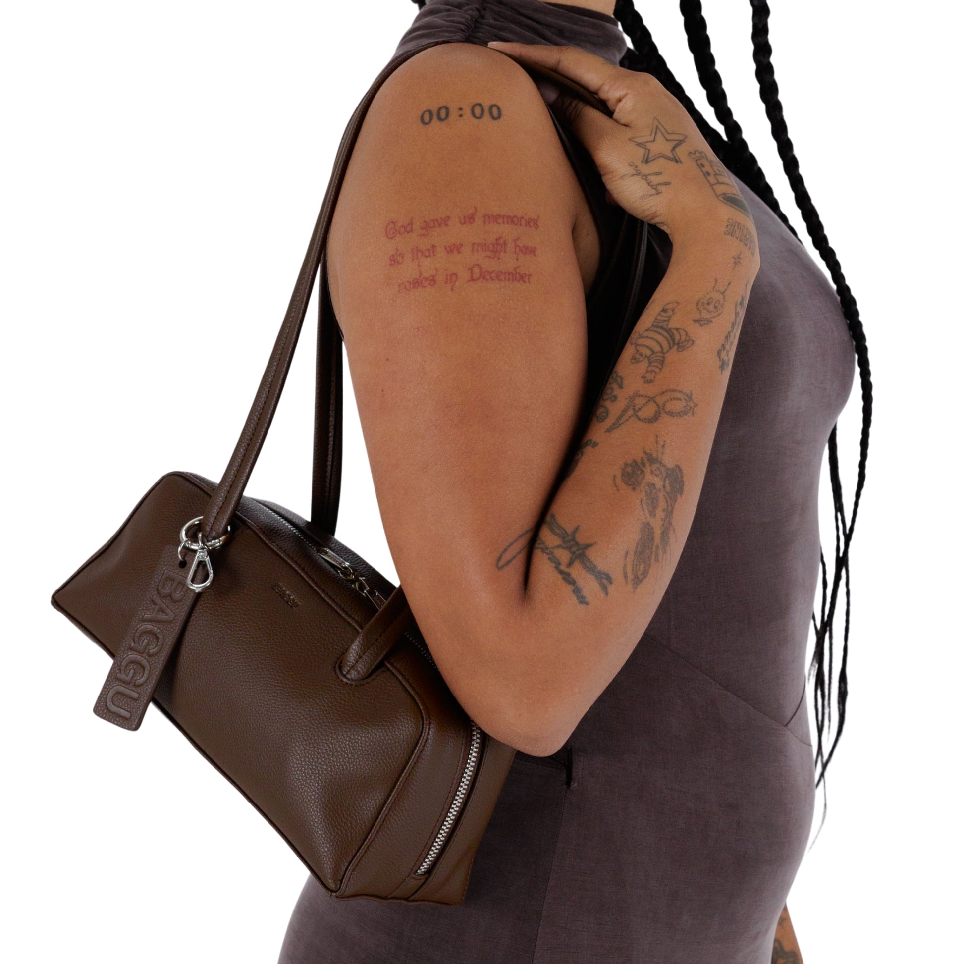 Baggu Small Recycled Leather Bowler Bag