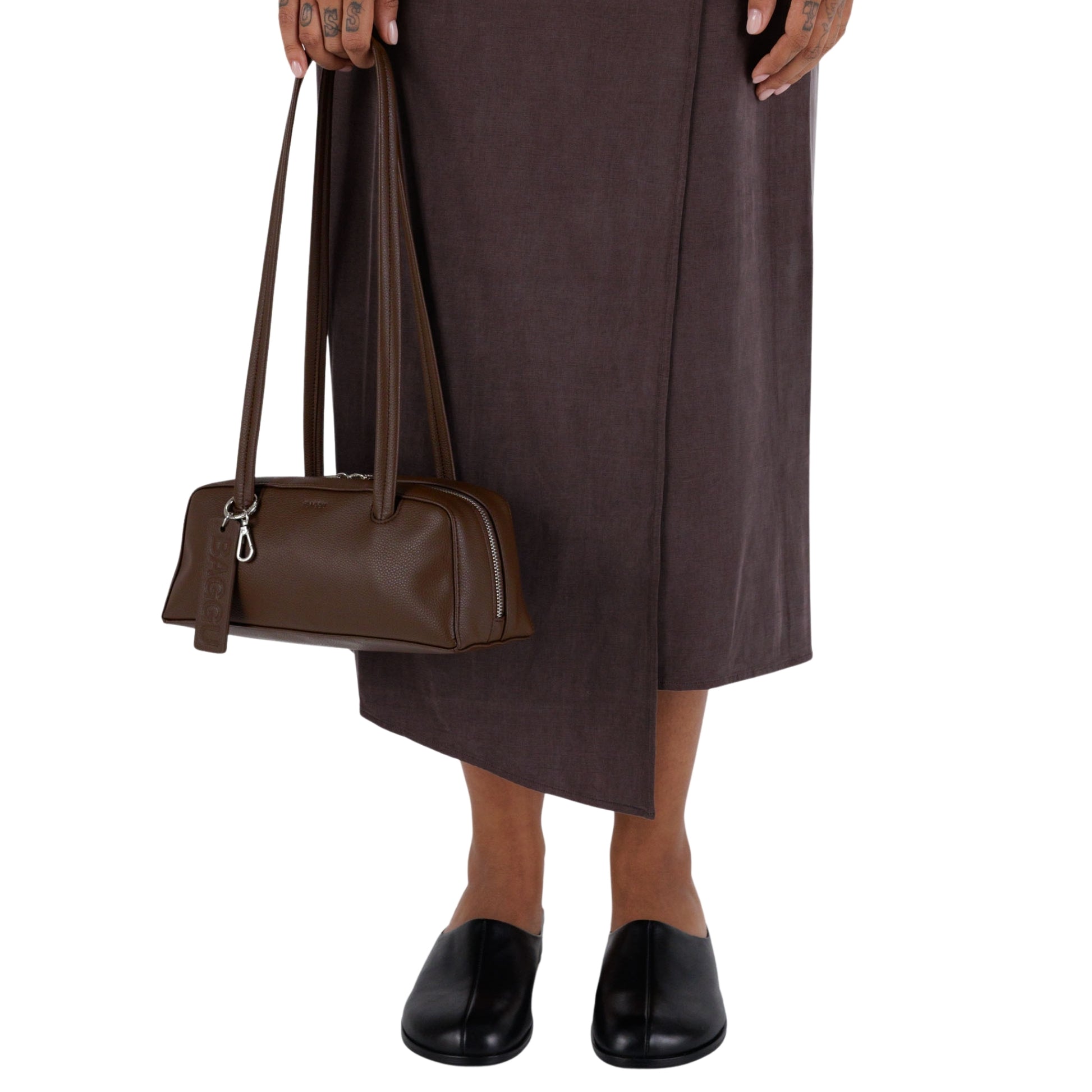 Baggu Small Recycled Leather Bowler Bag
